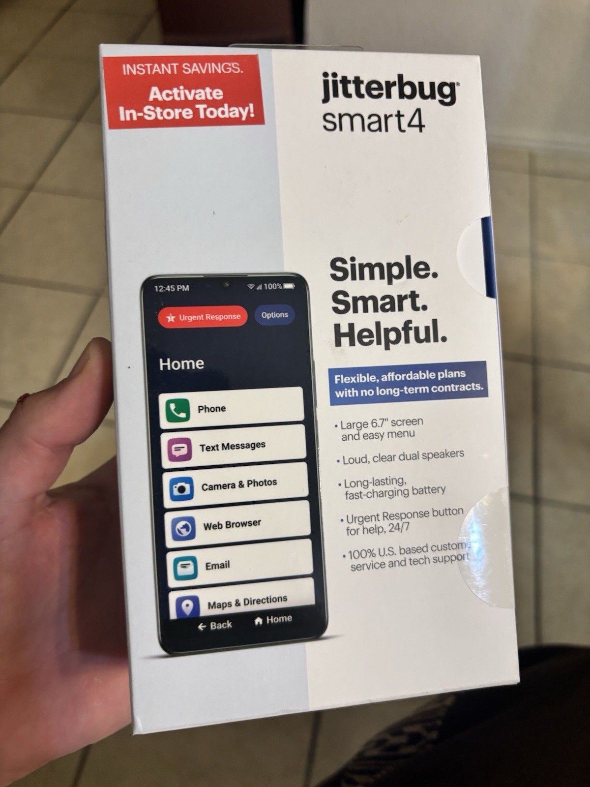 Lively Jitterbug Smart4 Smartphone for Seniors – Cell Phone for Seniors – Not…