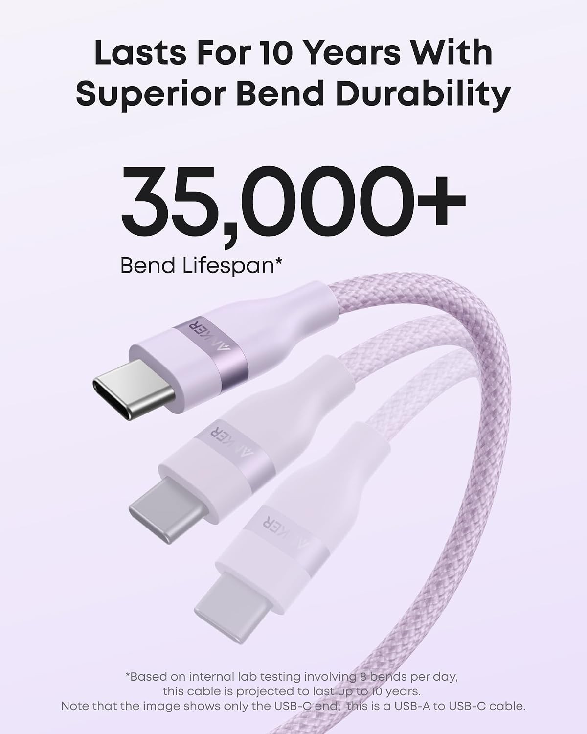 3FT USB C to USB A Fast Charging Cable for iPhone 17, Samsung Galaxy Note20