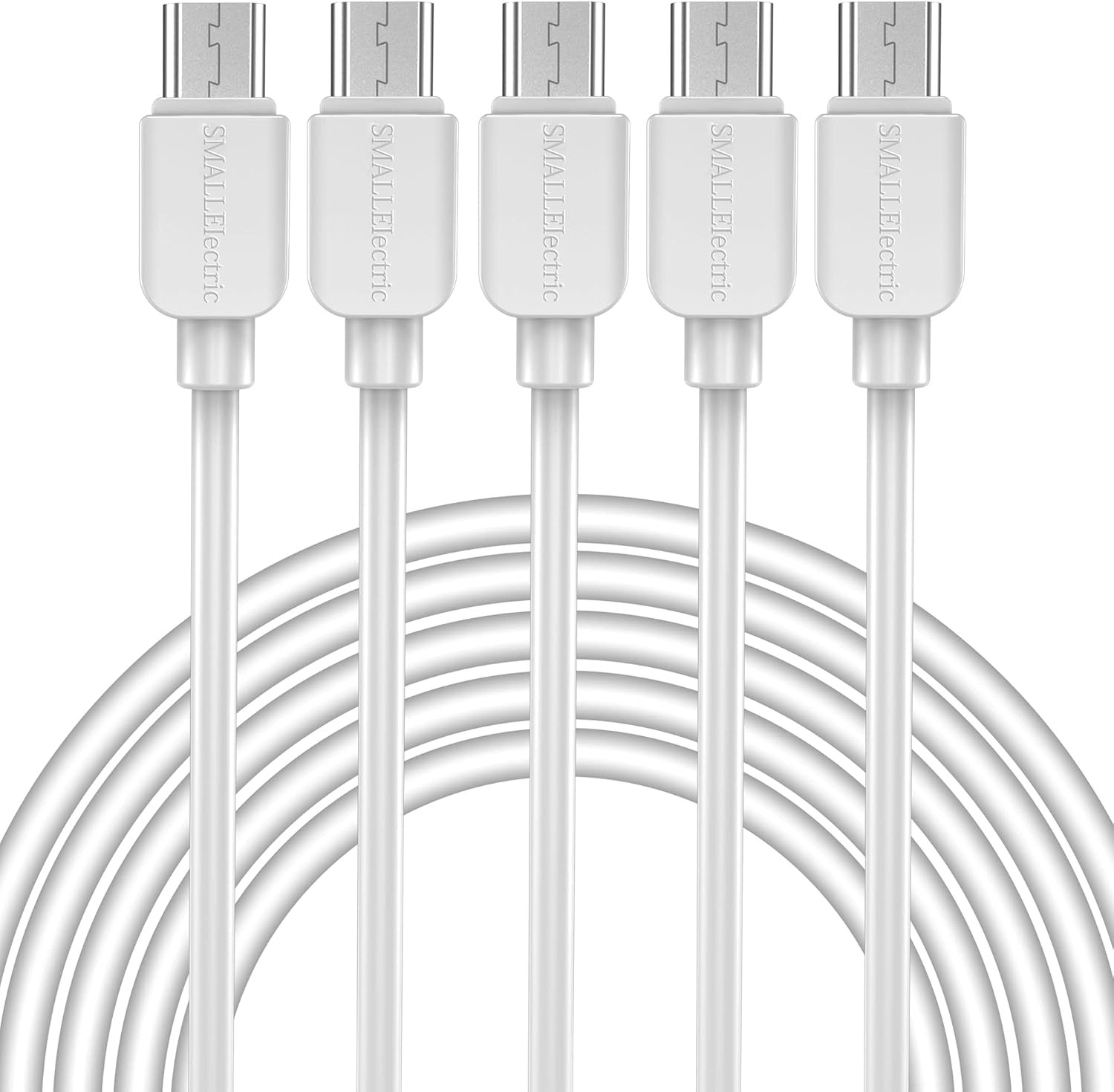 5-Pack Micro USB Fast Charger for Samsung Galaxy S7, S6 Edge, 6FT