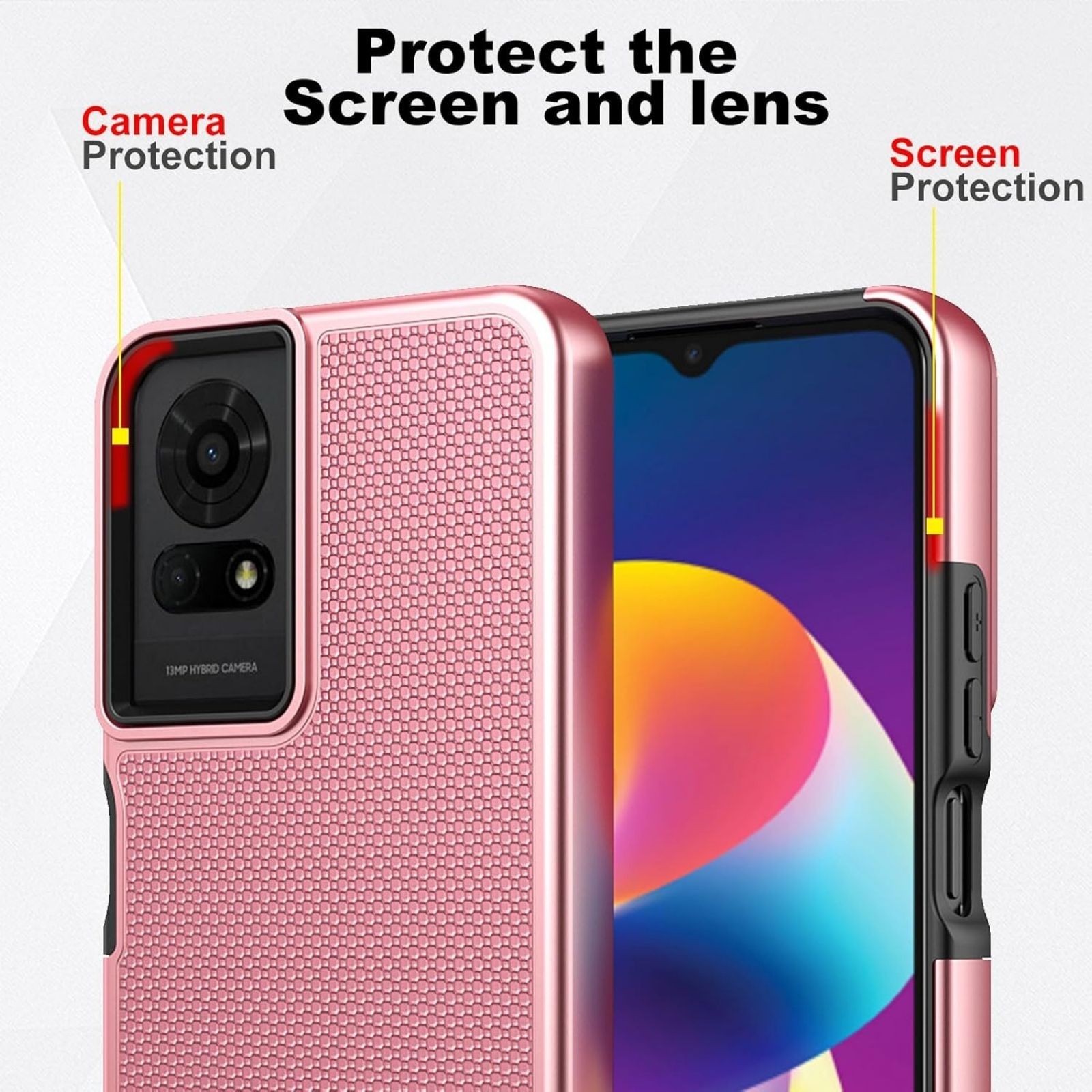 TCL K24/TCL K23/TCL 50 LE Phone Case, TCL T434D Case with Screen Protector