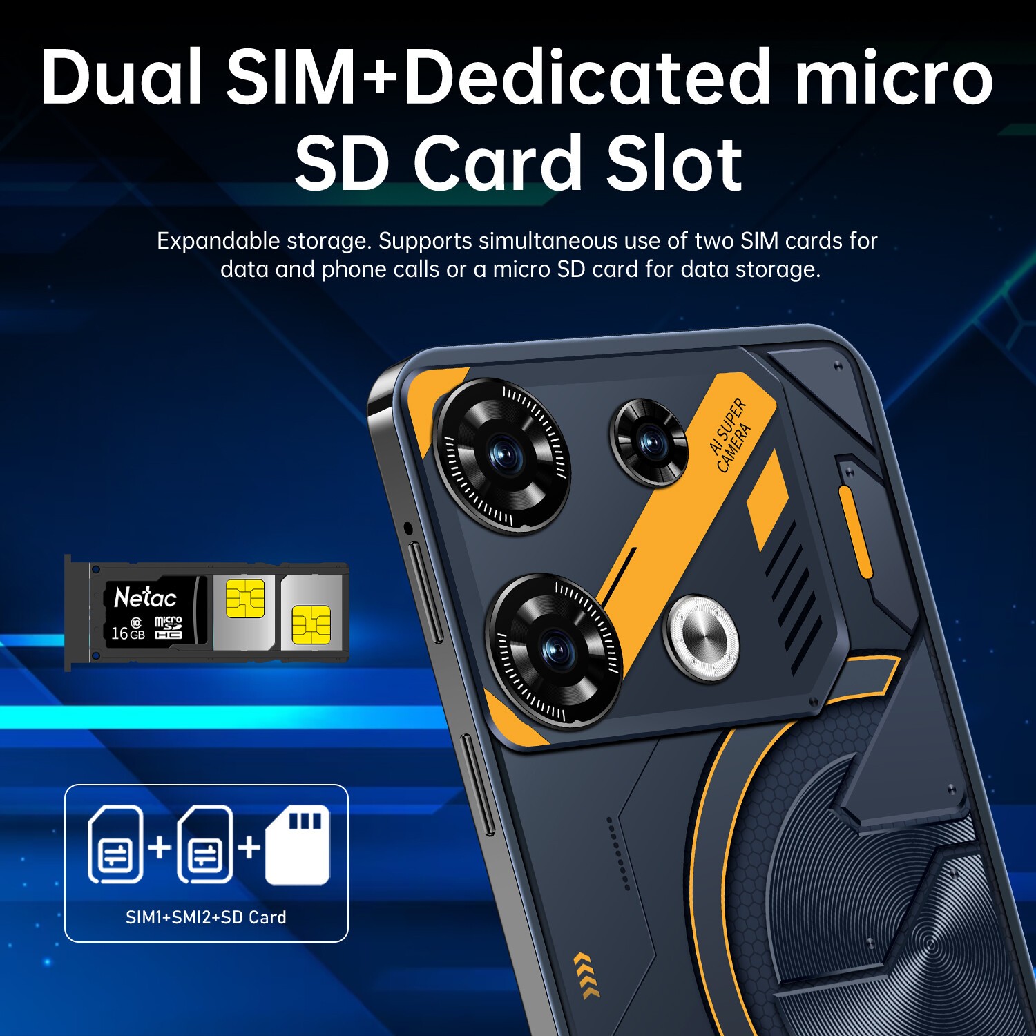 GT10 Pro Smartphone Android Factory Unlocked 6.8″ HD 8+512GB 6800mAh Dual SIM