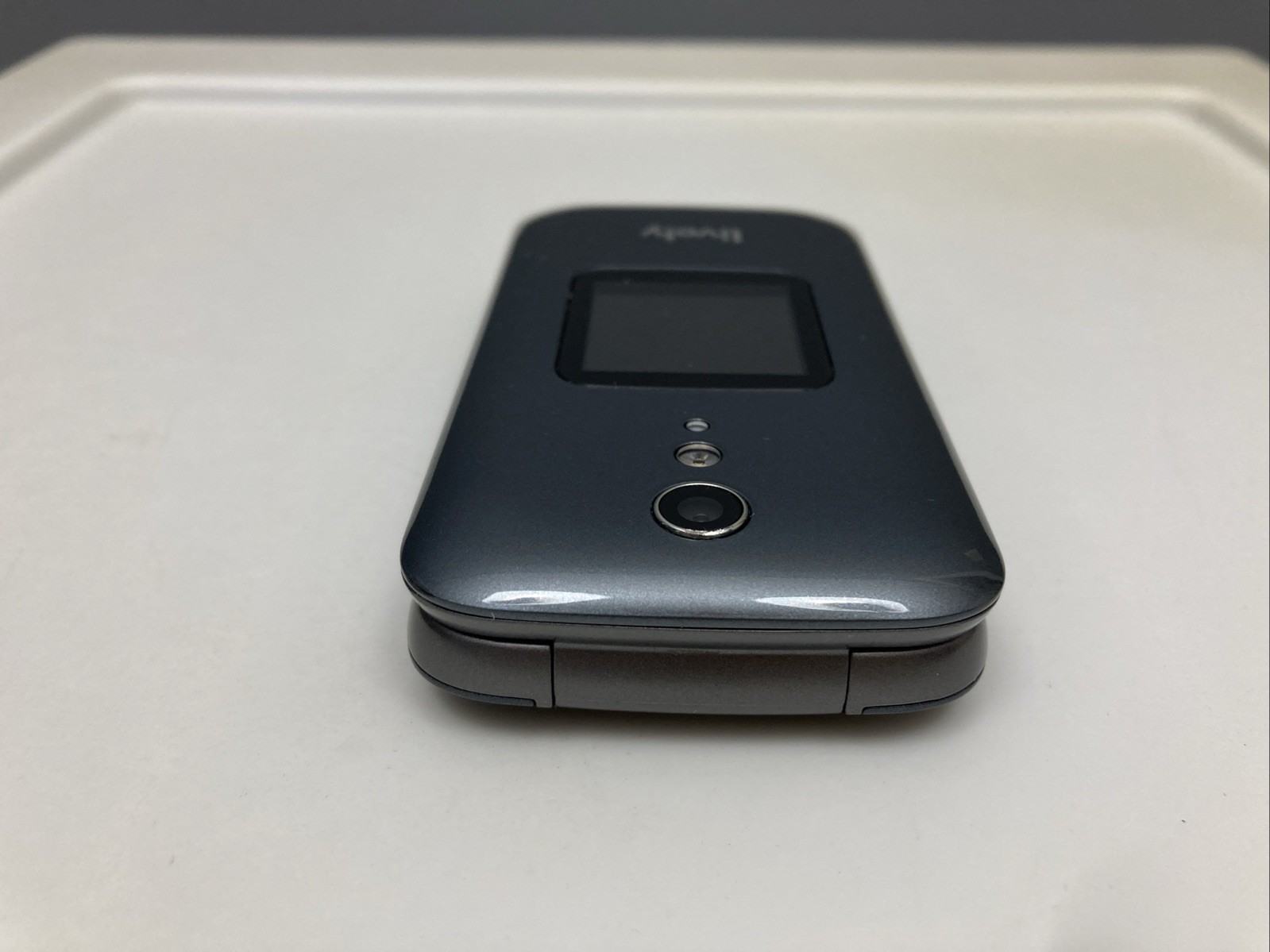 LIVELY Grey Flip 2 Cell Phone for Seniors w/ Charging Doc – Tested Working