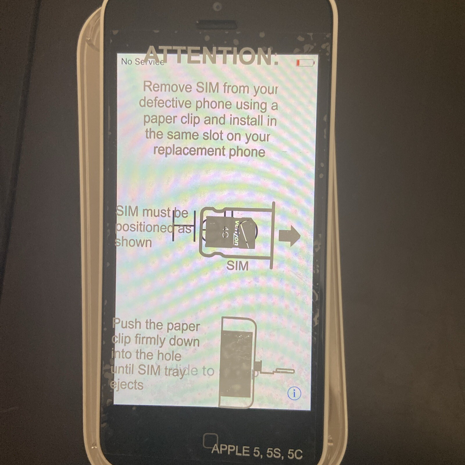 Apple iPhone 5C 8GB A1532 White Smartphone Only Original Box READ