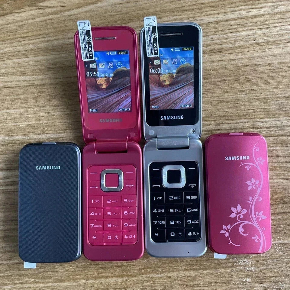 Samsung C3520 FM Radio 1.3MP 2.4 GSM MP3 Bluetooth Original Unlocked Flip Phone