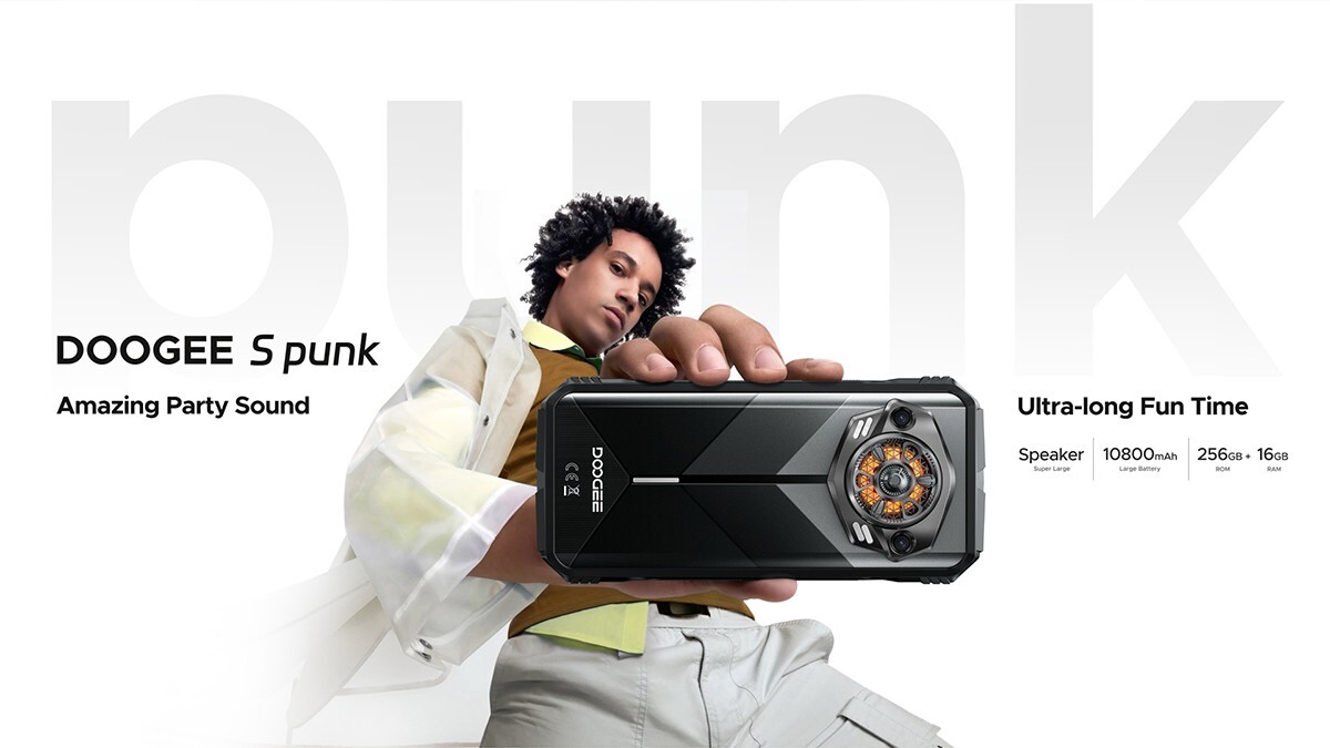 DOOGEE S Punk Rugged Smartphone LED Effect 16GB+256GB 50MP AI Cam 6.58″ 10800mAh