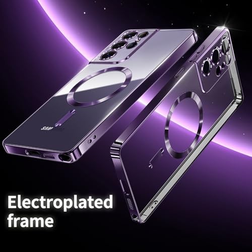 Samsung Galaxy S21 Ultra Case Soft TPU Electroplated Clear Back Deep Purple