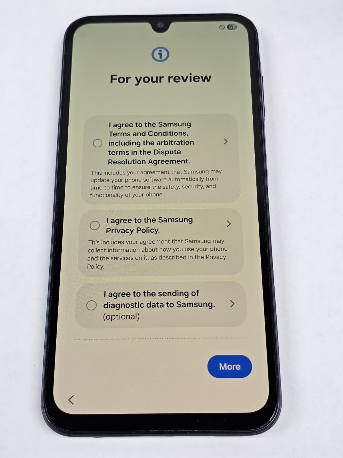 DEFECTIVE – Samsung Galaxy A15 5G – 128 GB – Black – Spectrum – SM-A156U – 10717