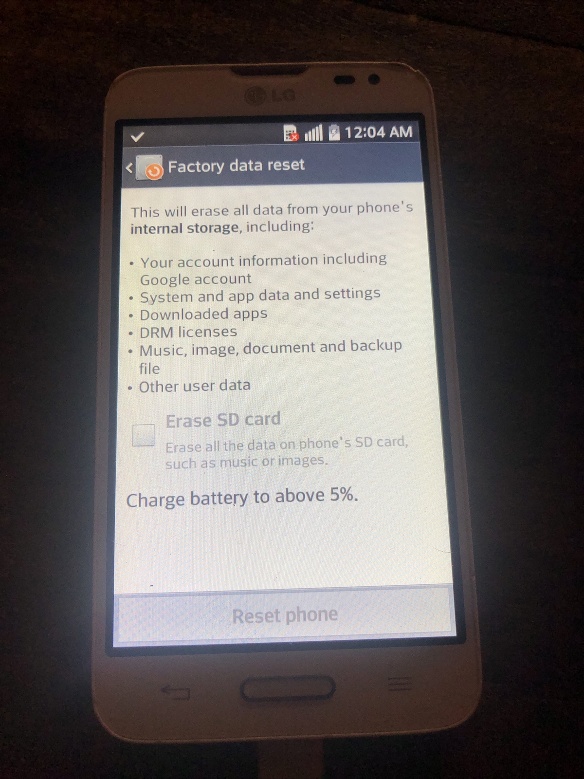 LG White – (MetroPCS) – Smartphone