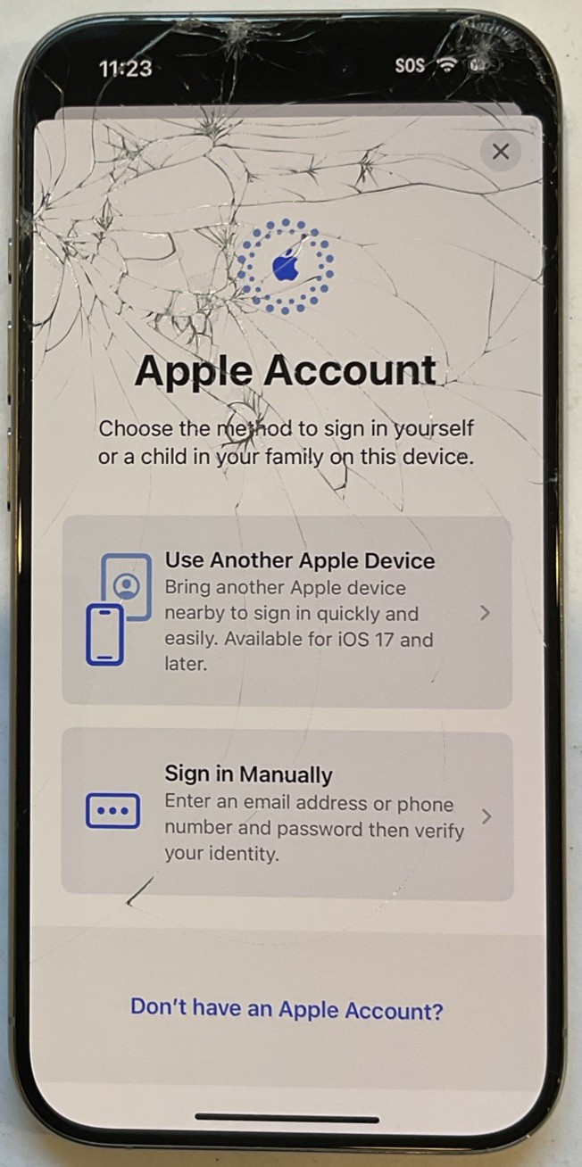 CRACKED DIGITIZER, GSM UNLOCKED iPhone 15 PRO, 128GB A2848 MTQP3LL/A FOR REPAIR