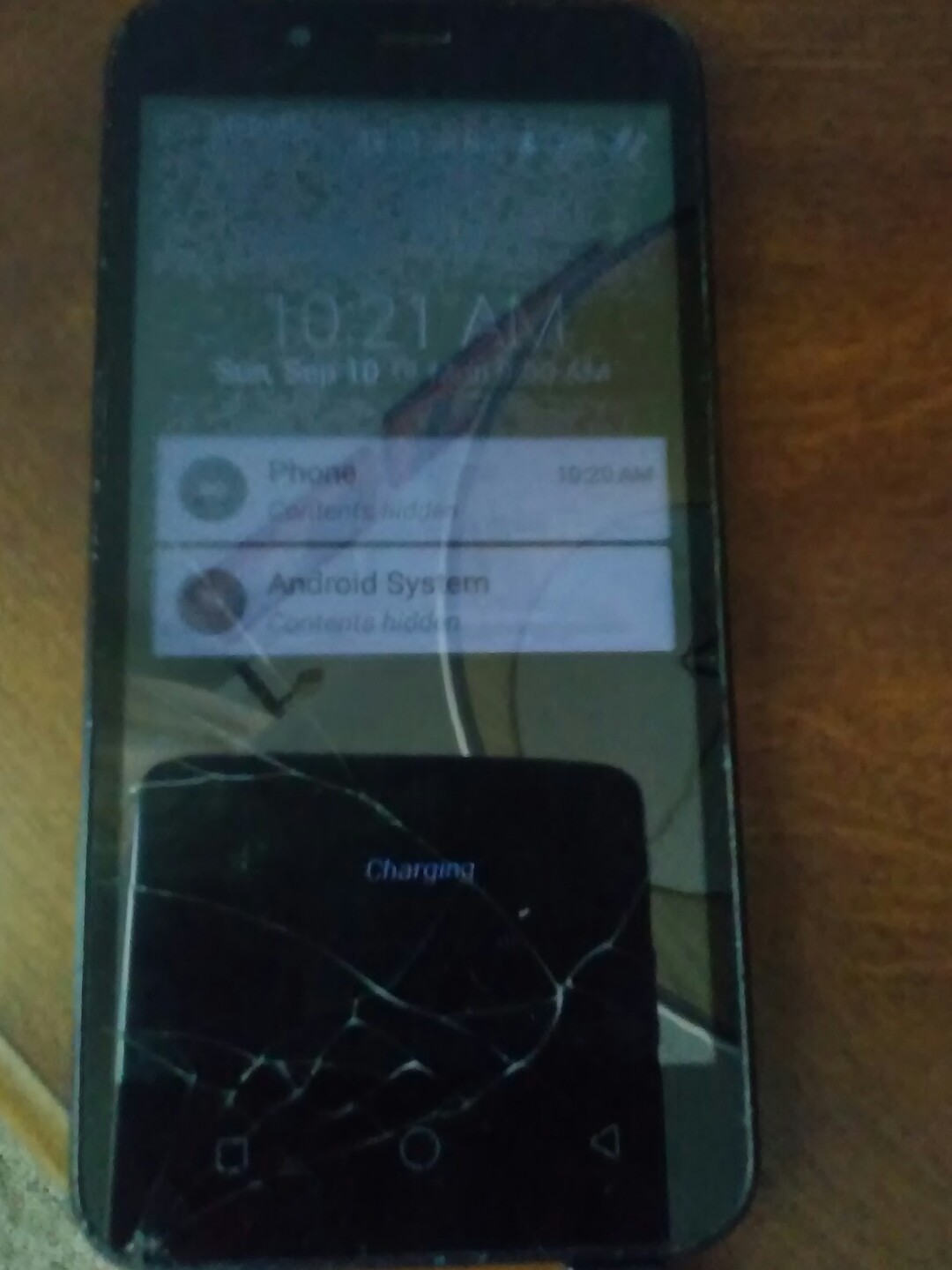 Coolpad Cell Phone T-Mobile Black Locked Cracked Screen