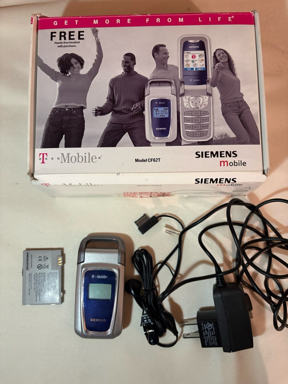 Siemens CF62T T-Mobile Flip Phone Set – Retro Flip Phone