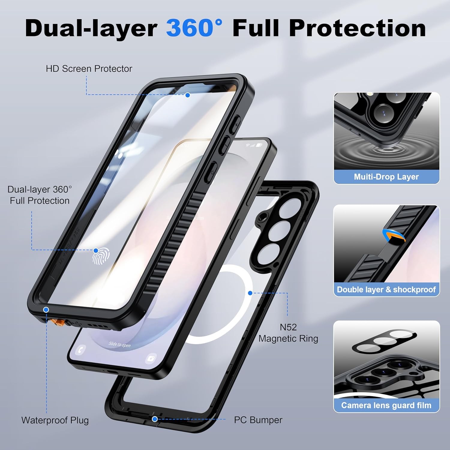 IP68 Waterproof Case for Samsung Galaxy S26 Plus – Shockproof, Full Body Protect