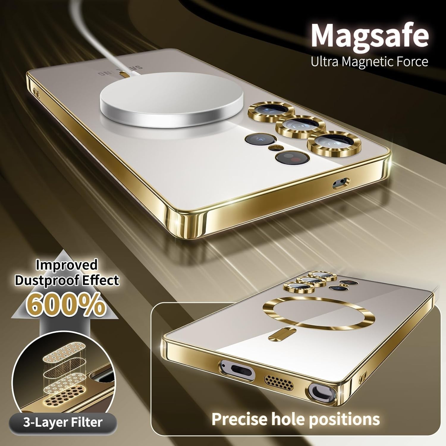 Compatible with Samsung Galaxy S25 Ultra Case（Only）.Magnetic Cover for S25 Ultra