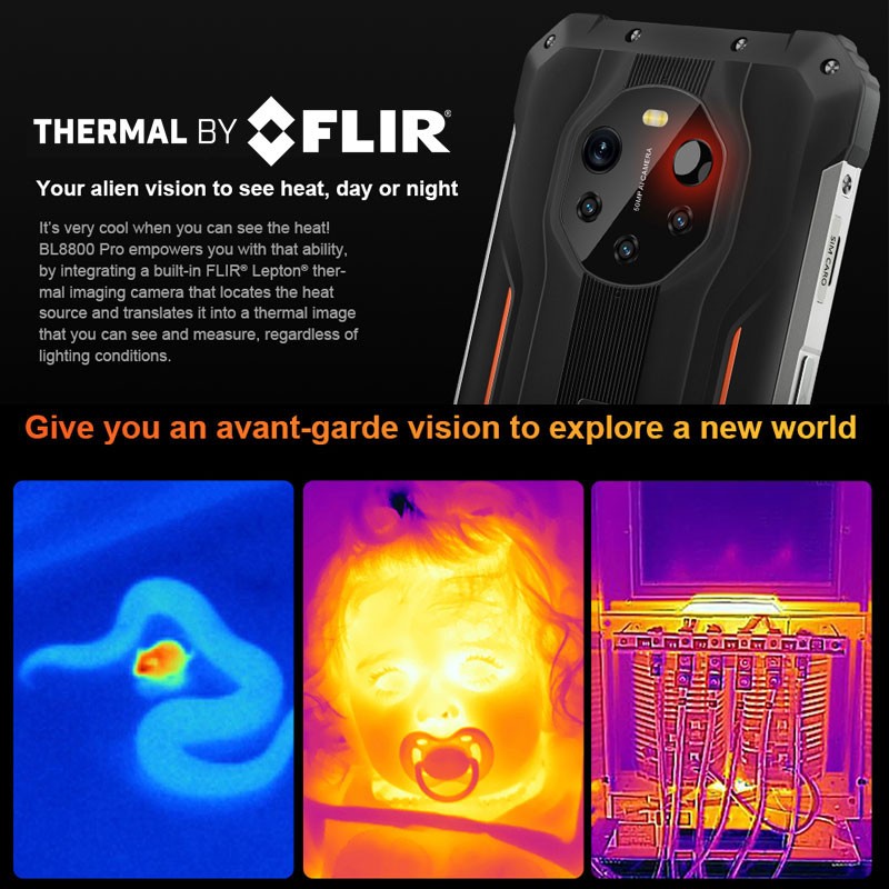 5G Blackview Rugged Phone Android Thermal Imaging Dual SIM Octa Core Waterproof