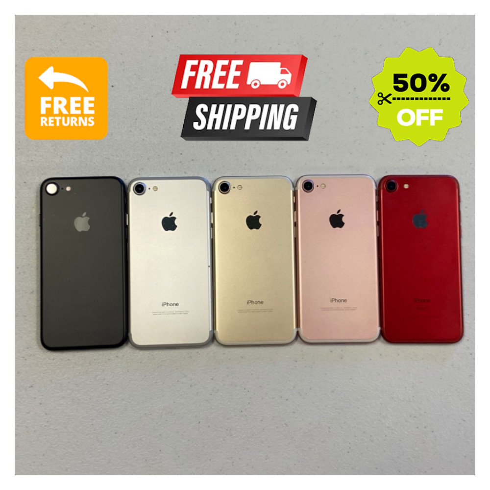 Apple iPhone 7 – 32GB – Unlocked – Rose Gold, Black, Red