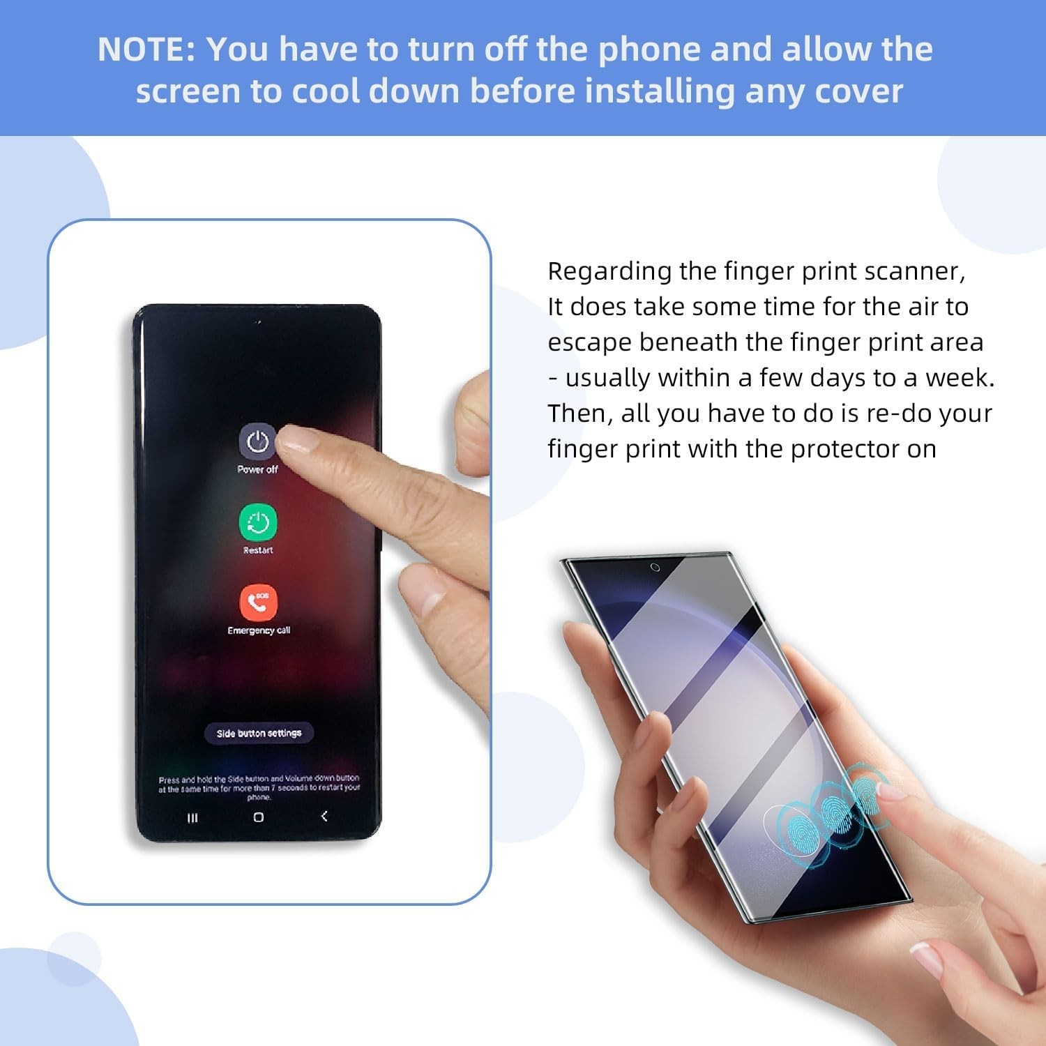 For Samsung Galaxy S23 Ultra Screen Protector Tempered Glass 2+2-Pack HD Clear
