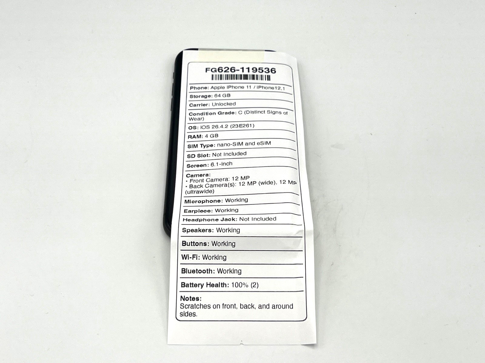 Apple iPhone 11 | 64GB | Black | Unlocked | Grade C | READ