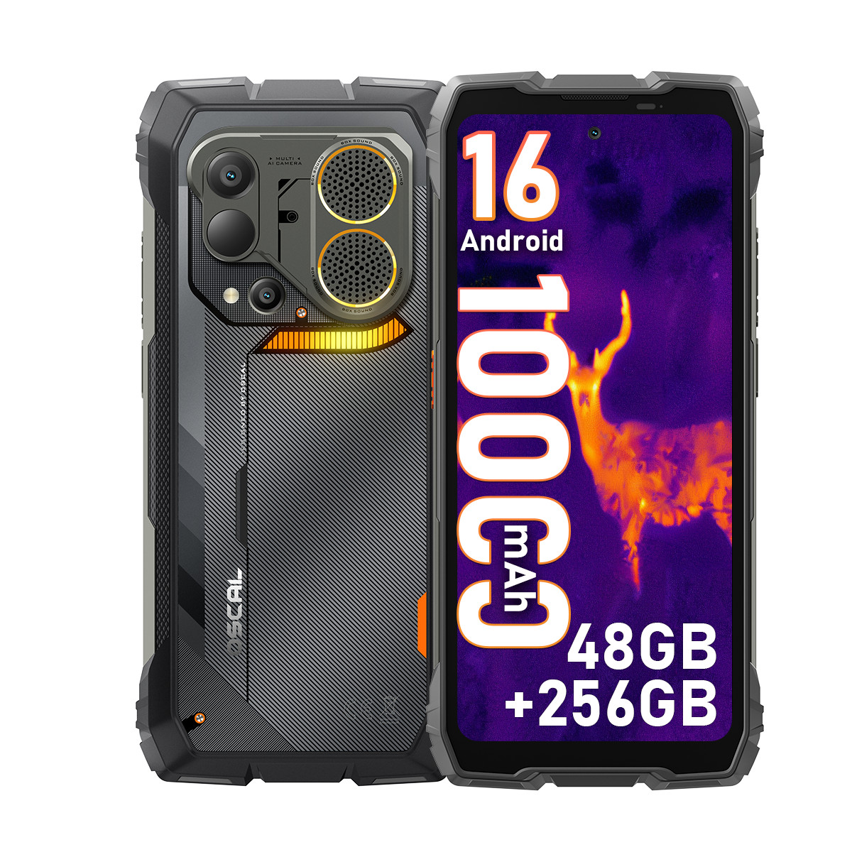 Blackview OSCAL PILOT 6 4G AI Rugged Smartphone 48GB+256GB Thermal Imaging 108MP