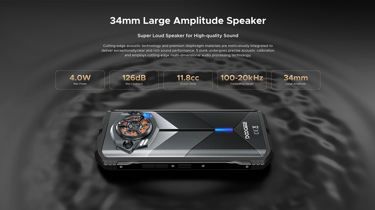 DOOGEE S Punk Rugged Smartphone LED Effect 16GB+256GB 50MP AI Cam 6.58″ 10800mAh