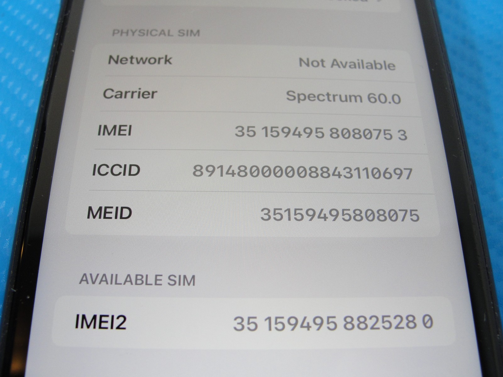 Apple iPhone 11 A2111 Spectrum 64GB Black /Dual SIM -eSIM /Good/Good Battery