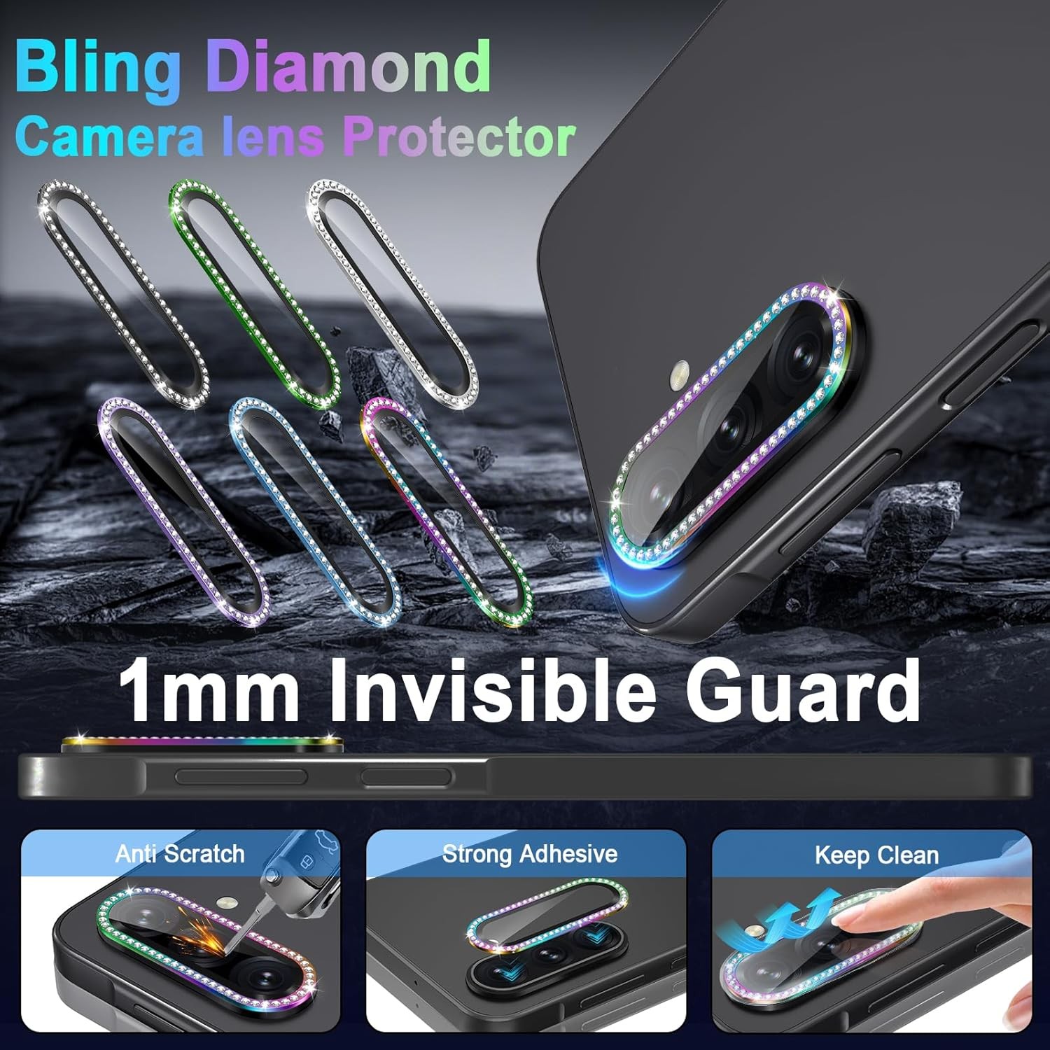 9H Hardness Camera Lens Protector for Galaxy A17, Scratch Resistant, Ultra-thin