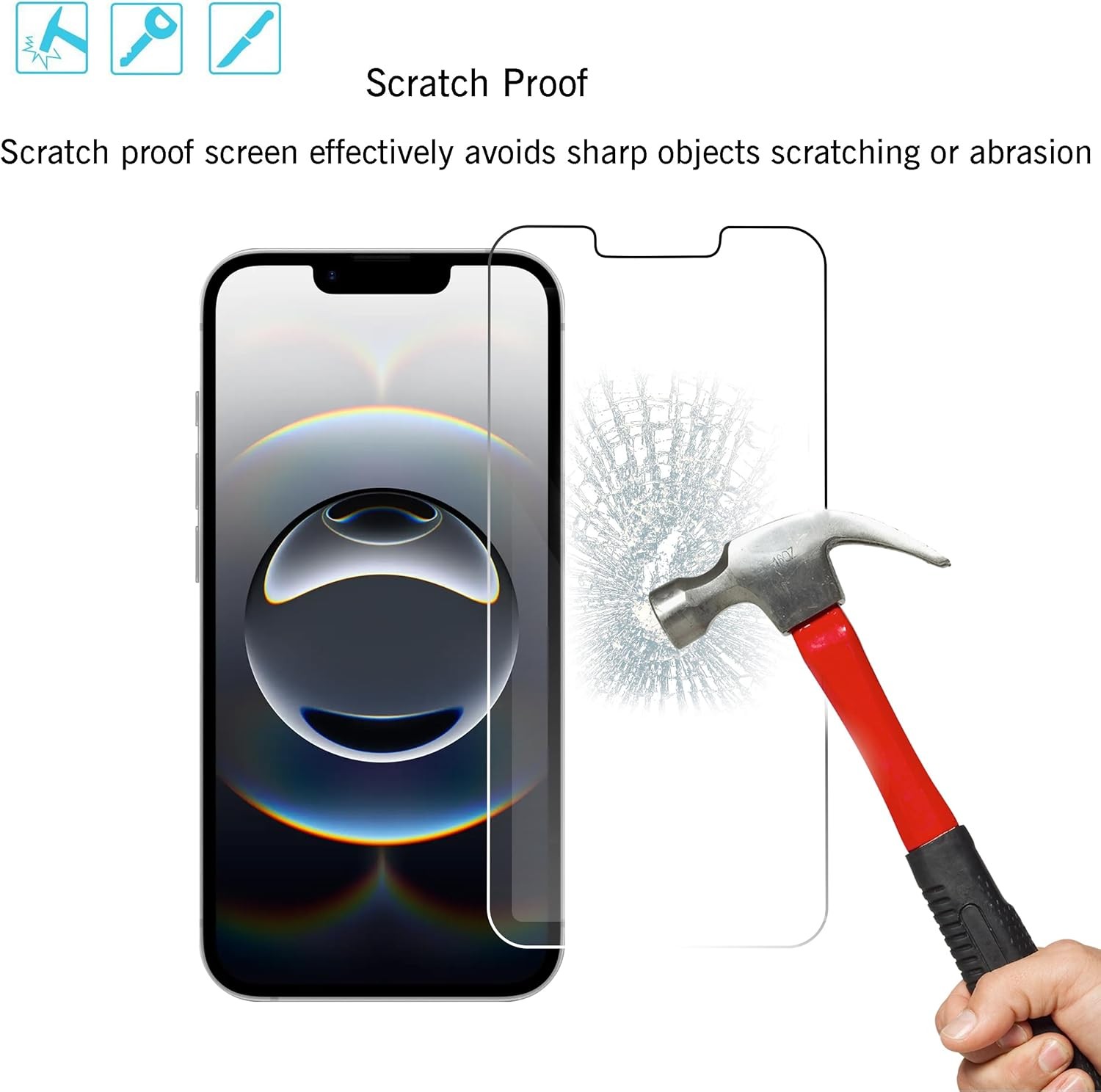 Screen Protector Set of 3 for iPhone 16e, 14, 13 & 13 Pro