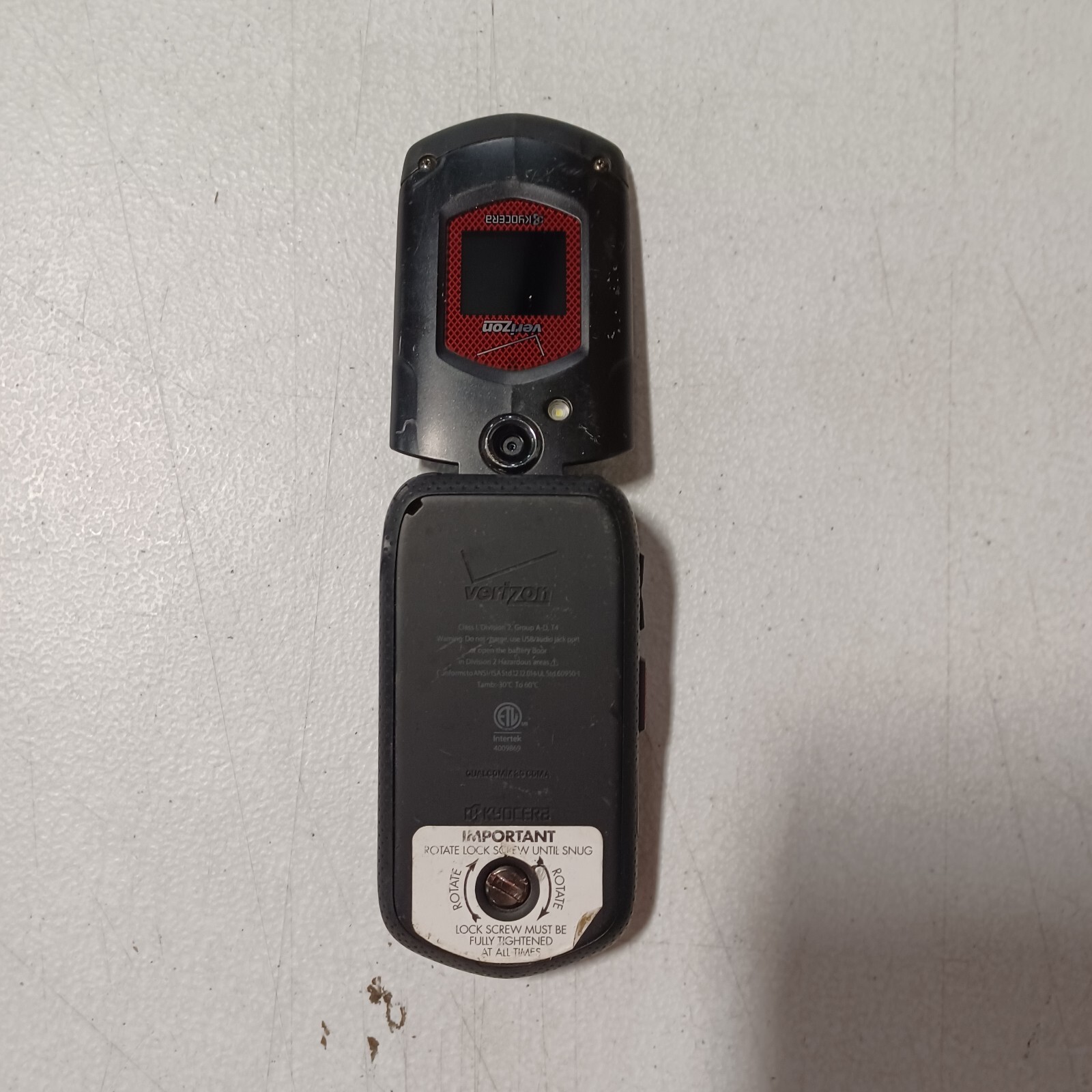 Kyocera Dura Xv+ – 4 GB – Black (Verizon) RESET NO BATTERY