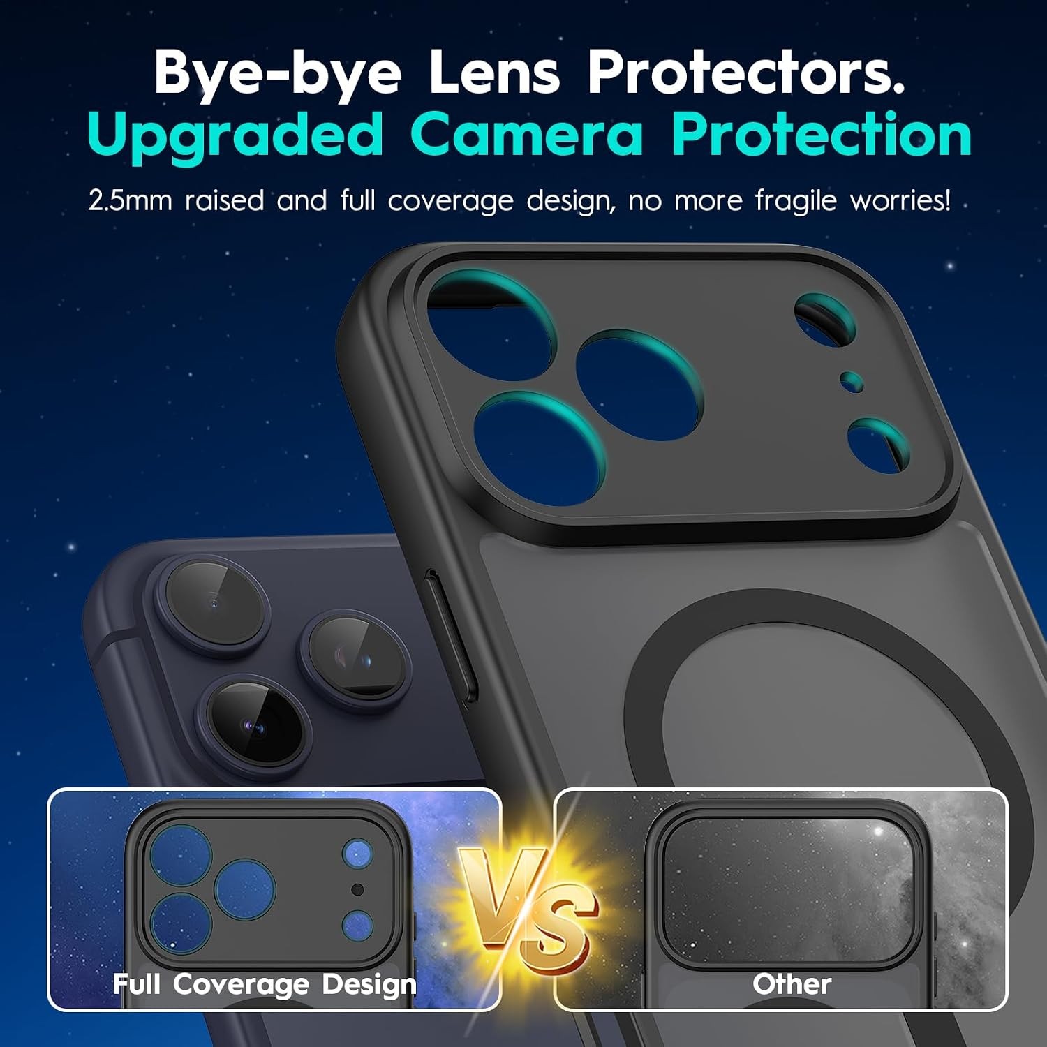 iPhone 17 Pro Max Case, Upgraded Full Camera Protection, Military-Grade Drop Sho