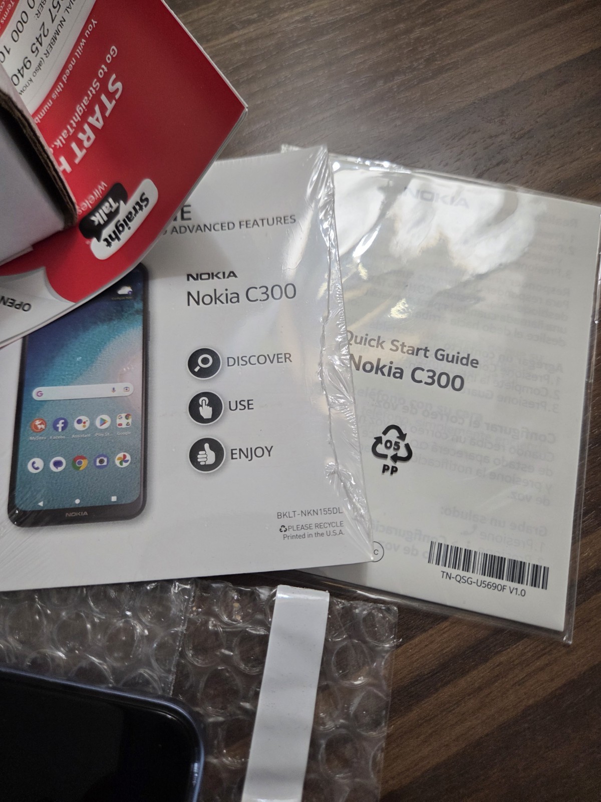 NOKIA C300 32 GB CELL PHONE (TracFone Boot / STRAIGHT TALK) – MINT A+