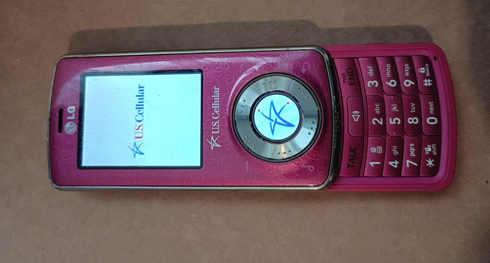LG UX585 Rare Pink Slider Phone US Cellular Circular Touchscreen