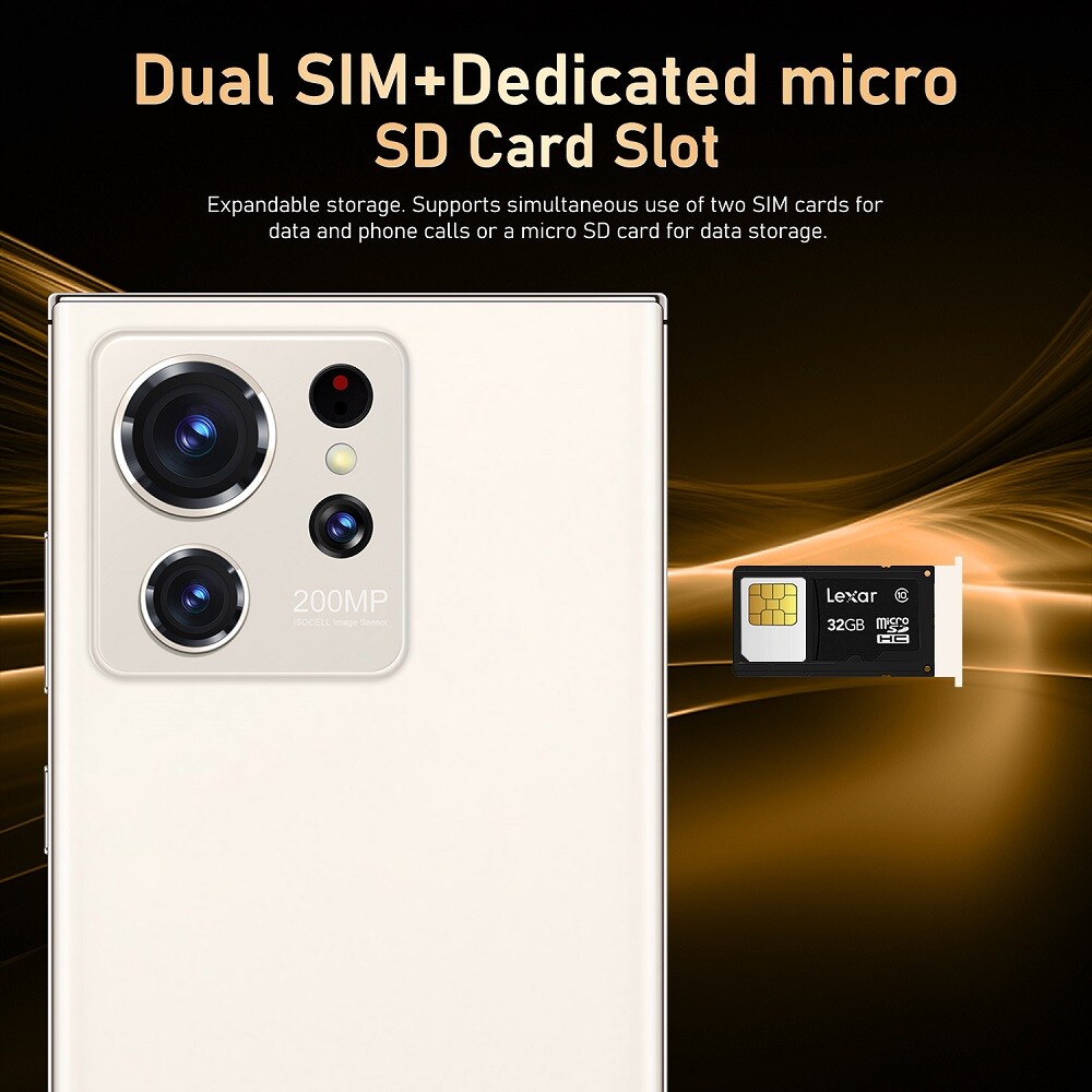 New S24 Ultra Unlocked Android Smartphone 128GB 6800mAh Dual SIM 4G Mobile Phone