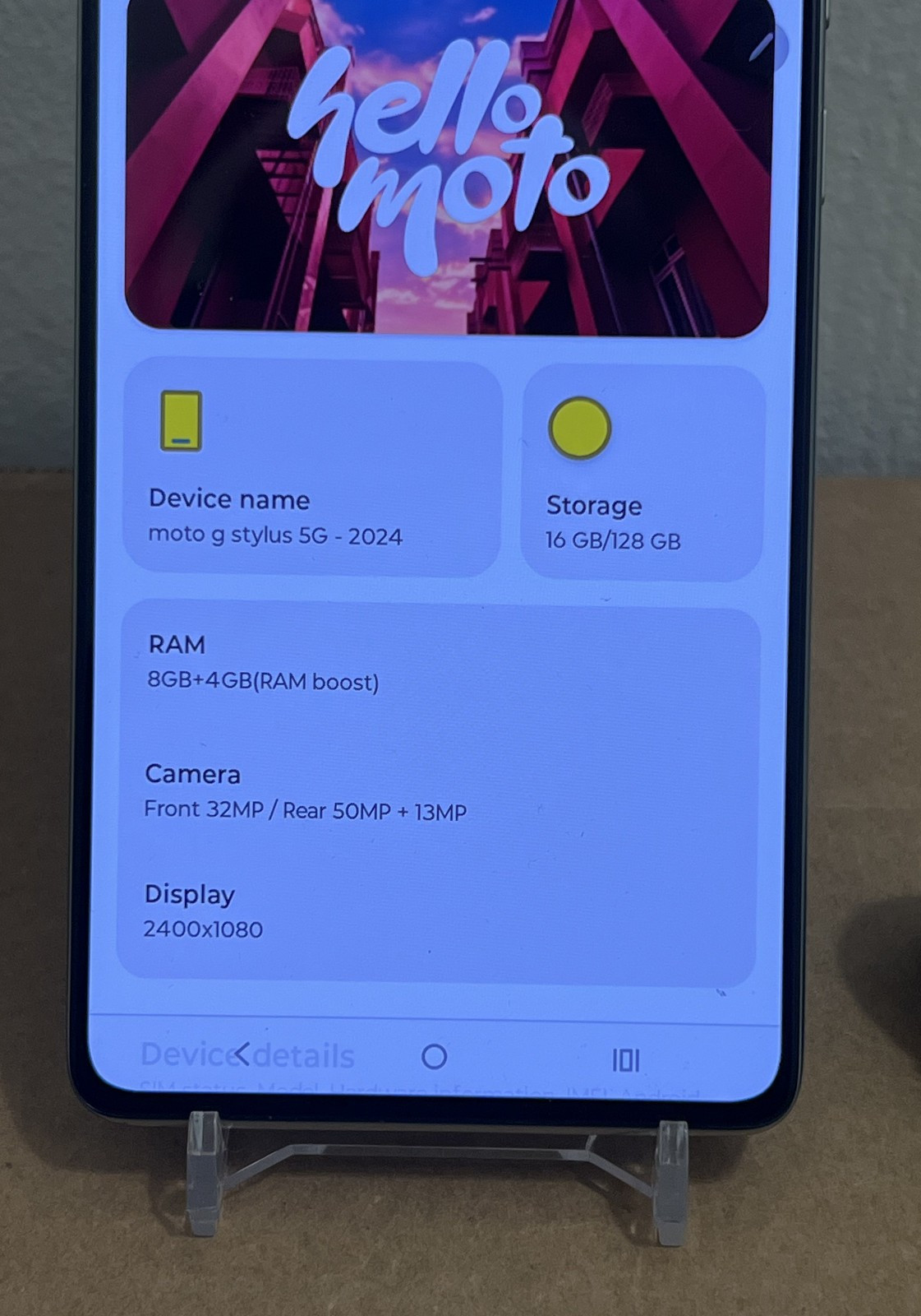 Motorola Moto G Stylus 5G (2024) XT2419-2, 128GB/12GB RAM (Unlocked) 50MP – GOOD