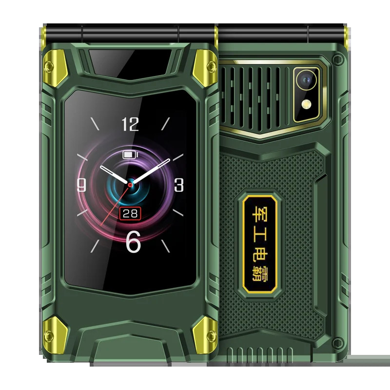 2G Outdoor Folding Senior Phone with Strong Battery Two Big Display Dual Sim Lar
