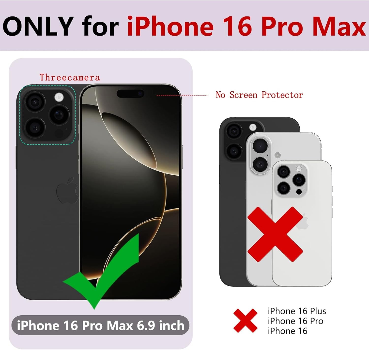 iPhone 16 Pro Max Case with Kickstand, Military-Grade Protective Armor, Heavy Du