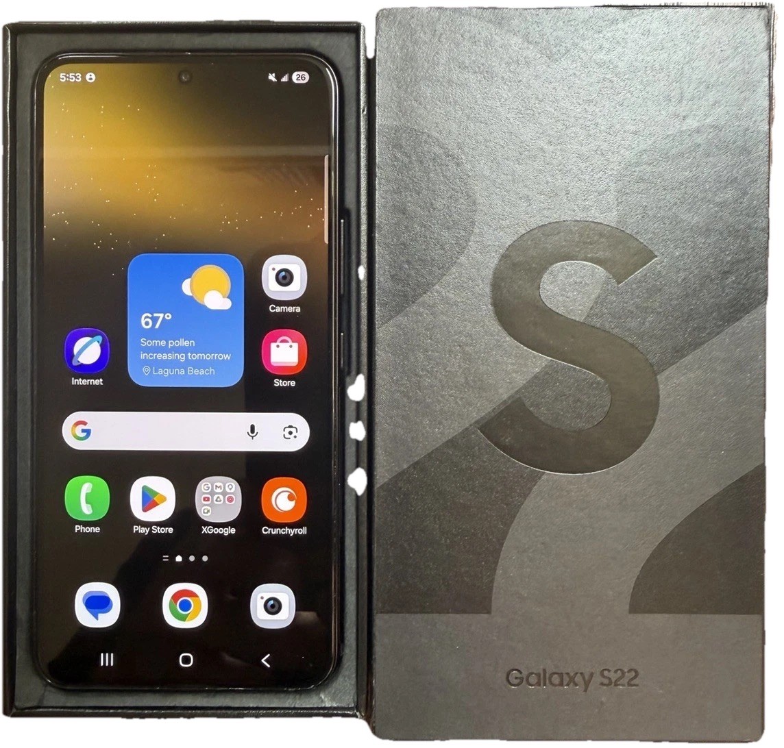 Samsung Galaxy S22 5G SM-S901U-Unlocked-Phantom Black 128GB -Excellent