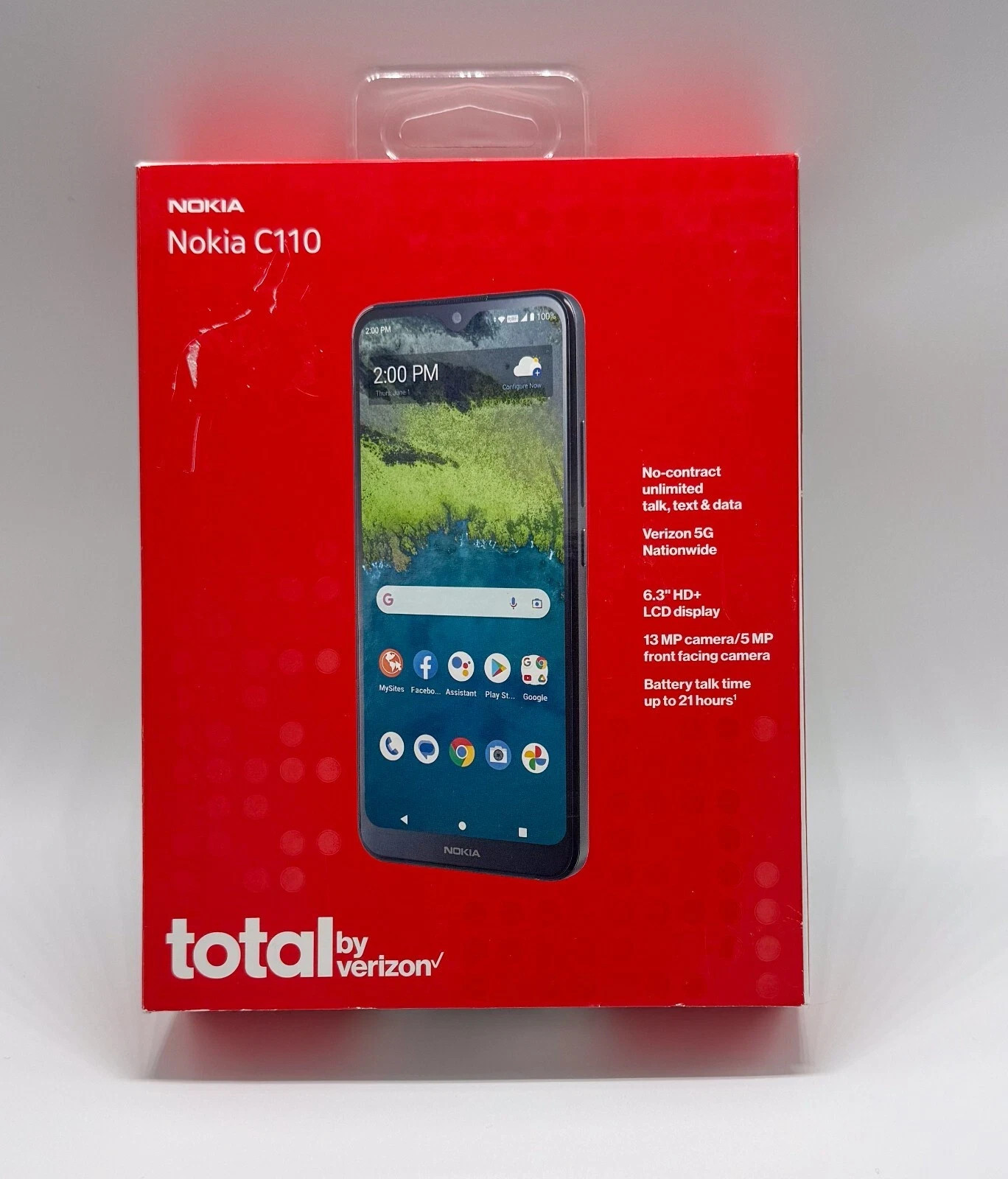 Total by Verizon Nokia C110, 32GB, Grey – Prepaid Smartphone ~m1794