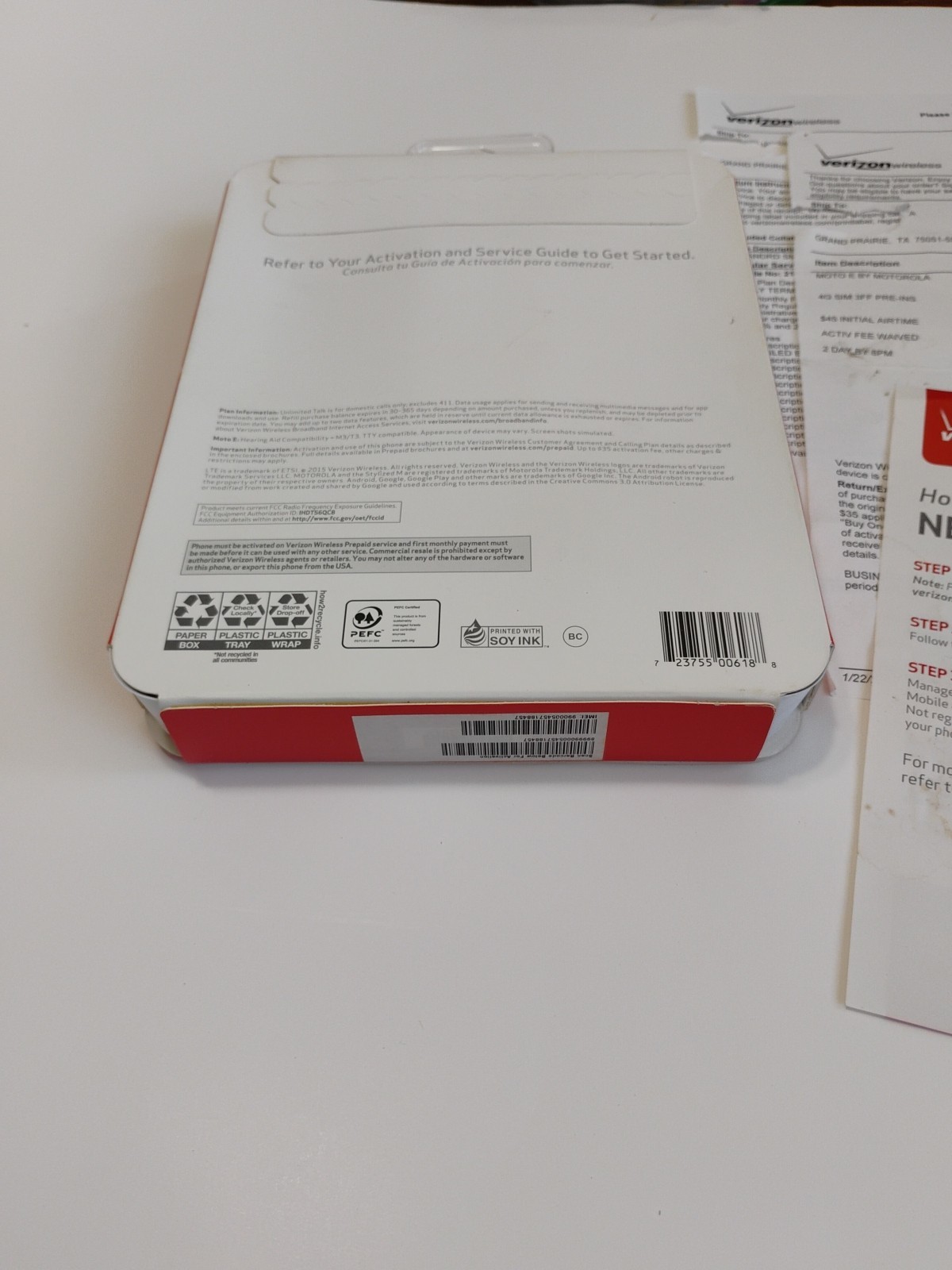 MOTO E XT1528PP 8GB Black (VERIZON) NEW SEALED,4G,2016 Original Paperwork