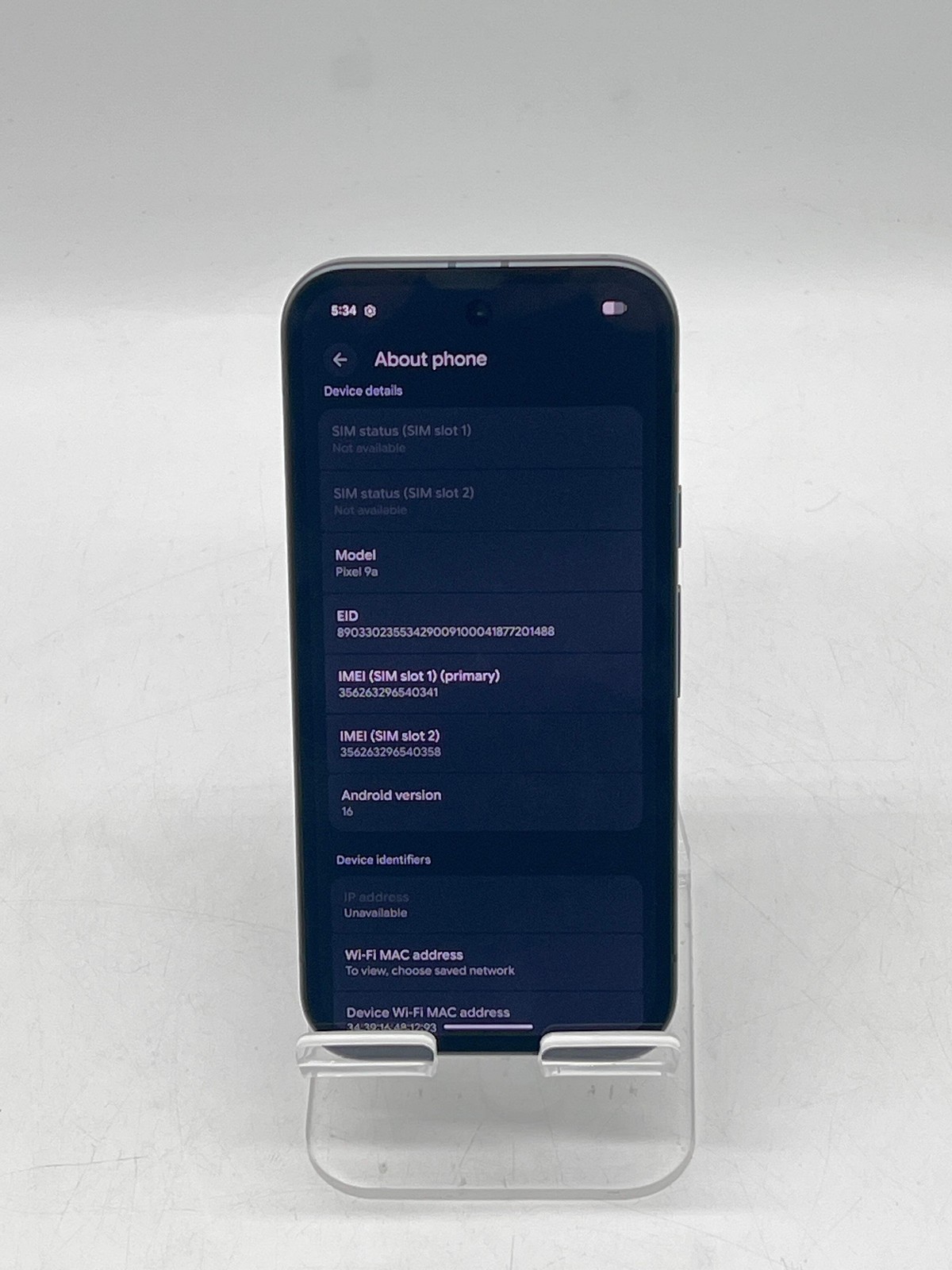 Google Pixel 9a 6.3″ 128GB Gray Network Locked – For Parts
