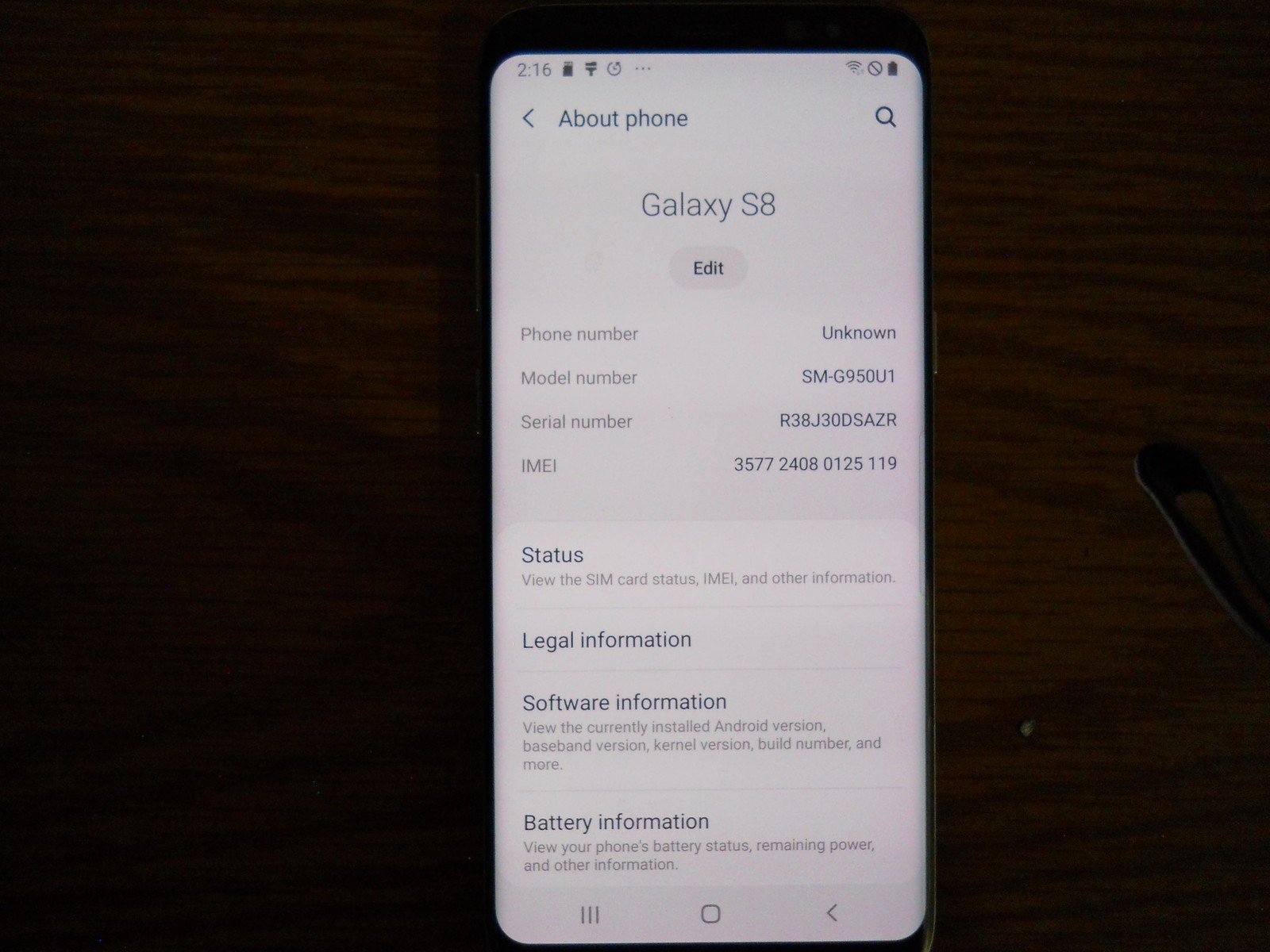 Samsung Galaxy S8 SM-G950U 5.8″ Violet Gray 64GB 4G LTE AT&T Phone Clean ESN