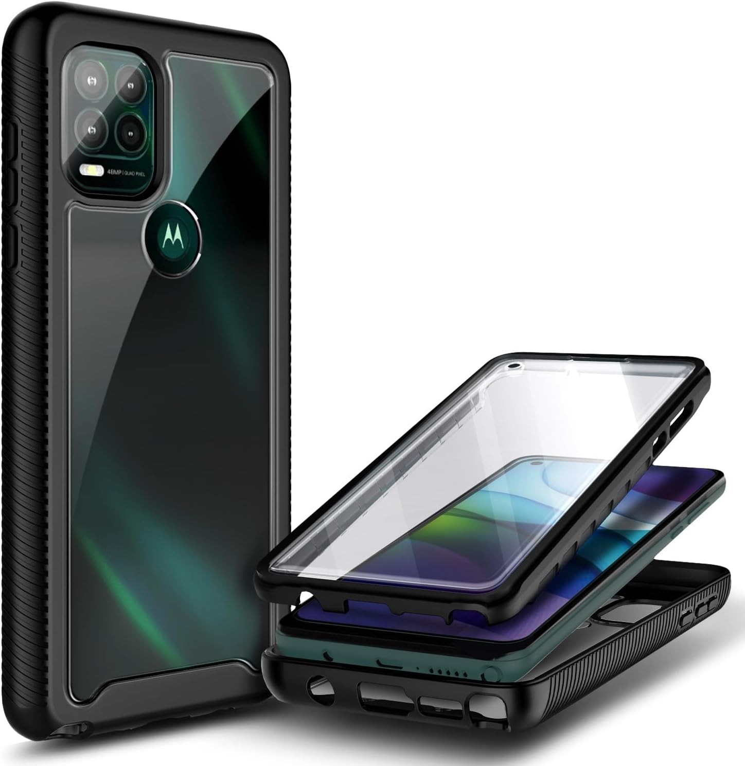 Case for Motorola Moto G Stylus 5G with Built-in Screen Protector, Full-Body
