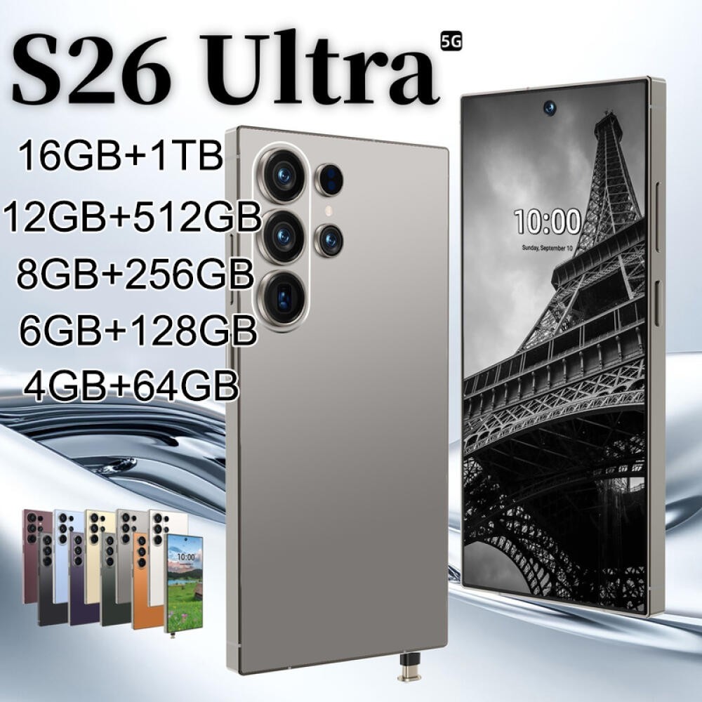 S26 Ultra 5G Smartphone 7.3″ Factory Unlocked Android Cellphones Dual SIM New