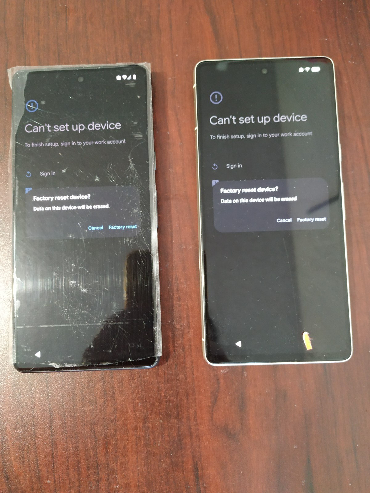 Lot of 2 Google Pixel 7 128GB Yellow /Black For parts