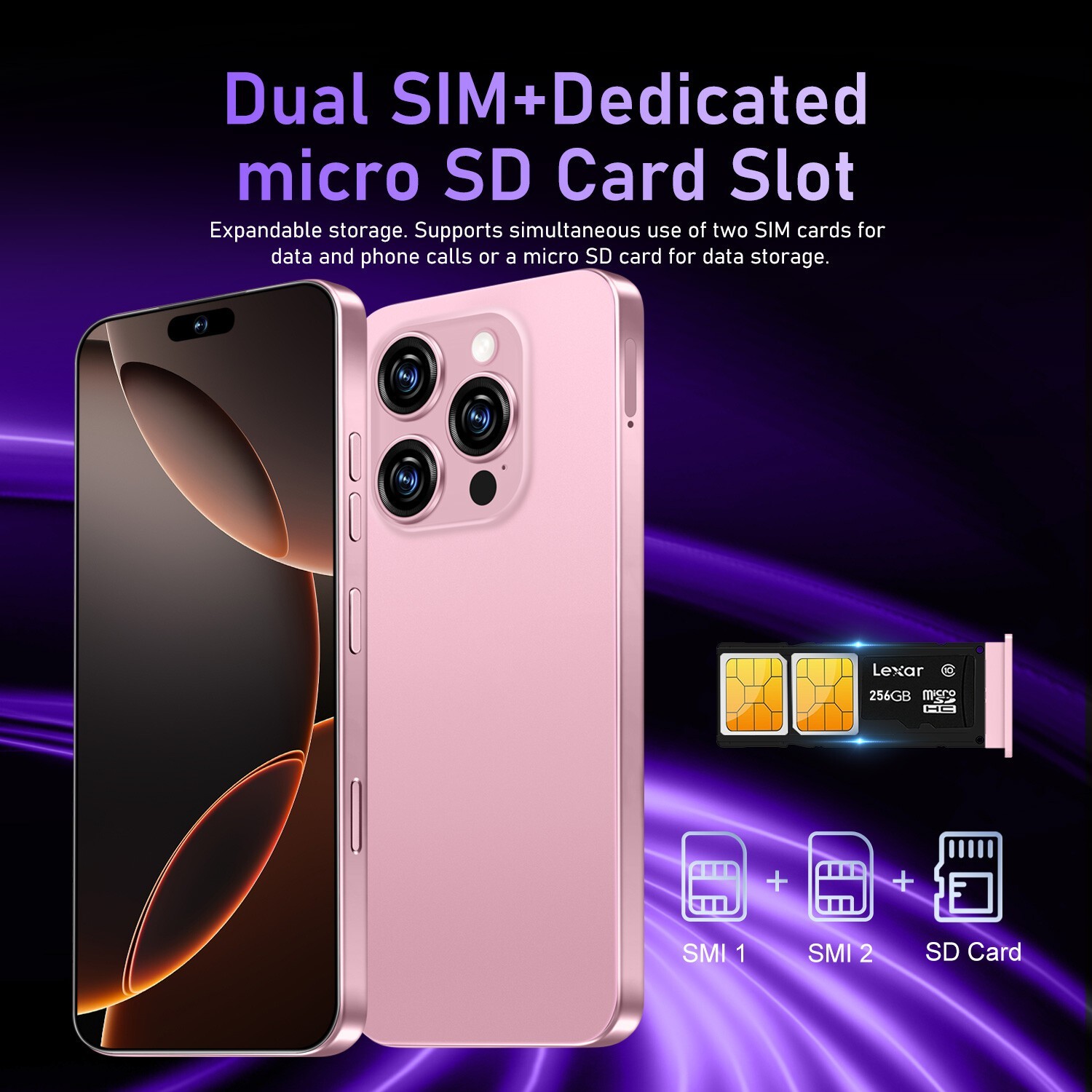 16 Pro Max 5G Dual Sim 256G Unlocked Cell Phone Smartphone Android Cheap Phone