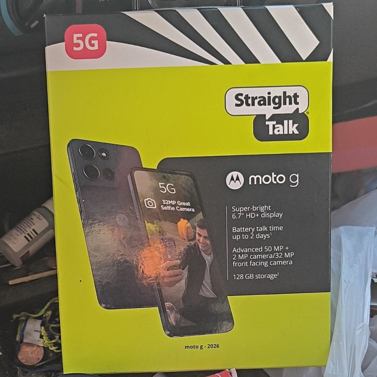 Motorola Moto G 5G 128GB Black 6.7in 50MP Octa-Core Straight Talk