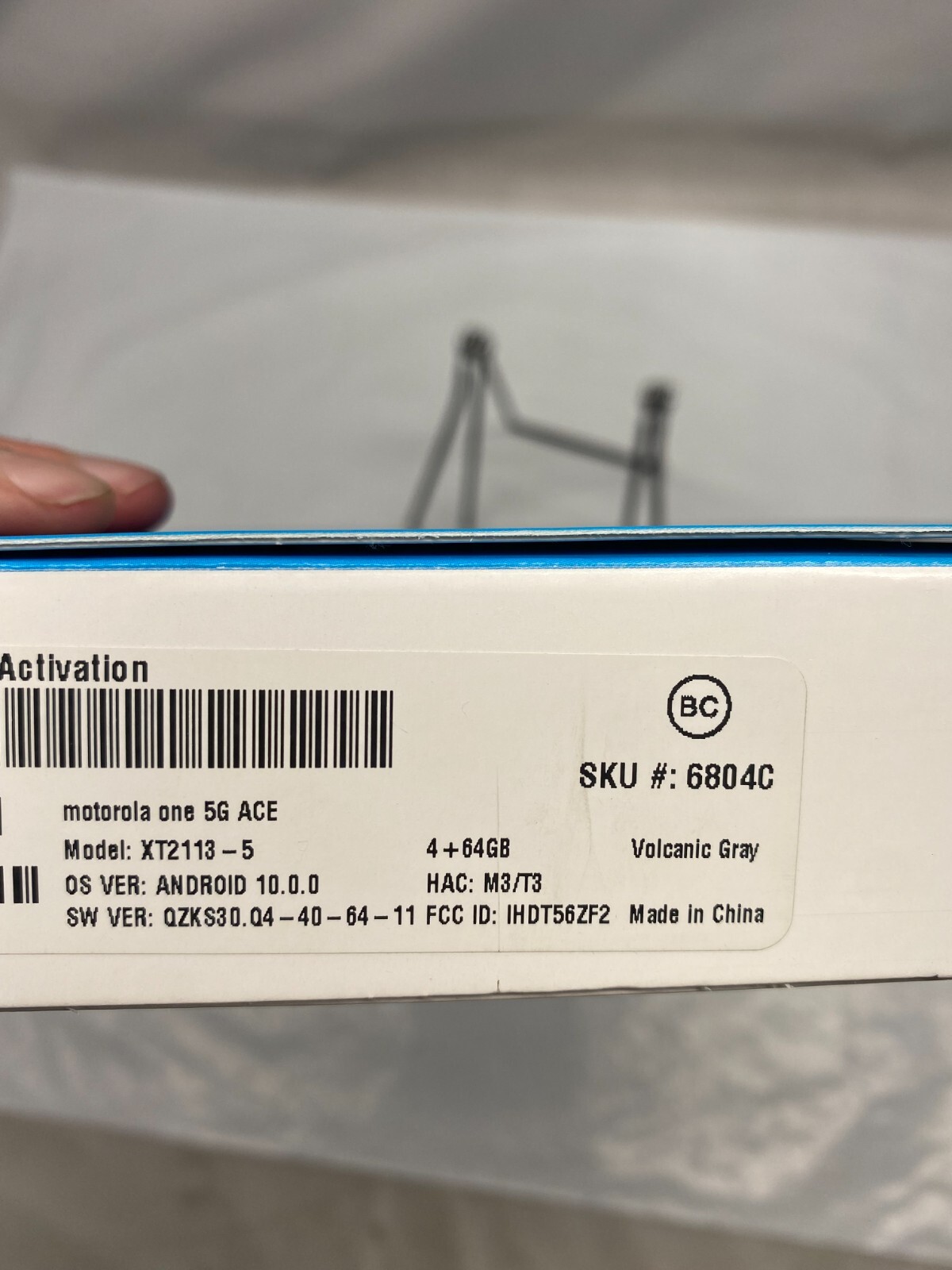 AT&T Prepaid Smartphone, Motorola One 5G Ace, 64GB, Volcanic Grey – Torn Package