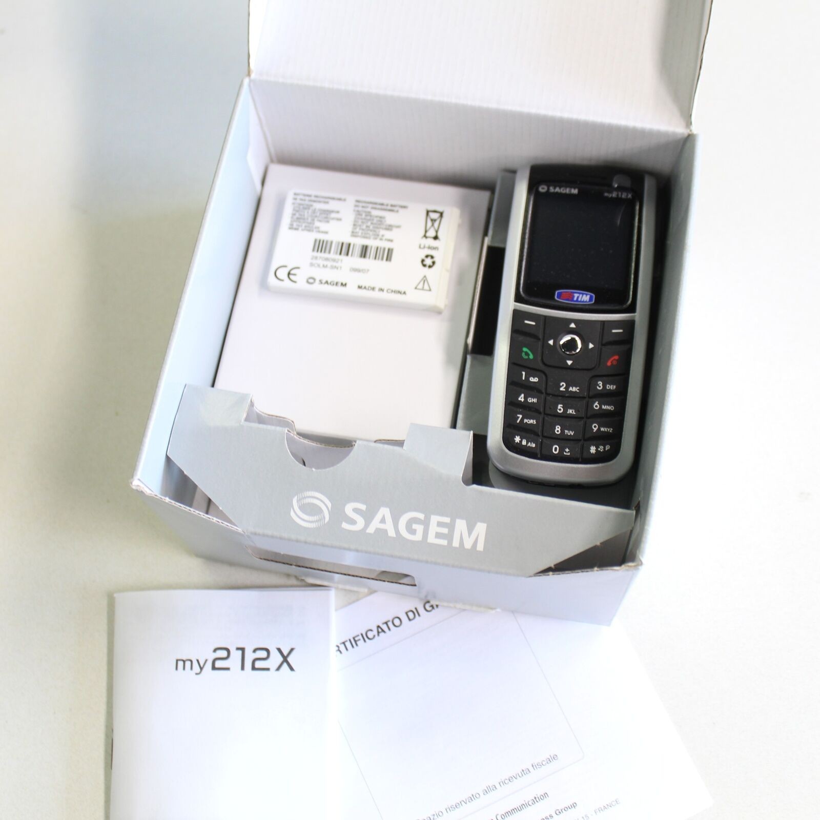 Rare Vintage Sagem my210x my212x TIM Phone Silver International Italian In Box