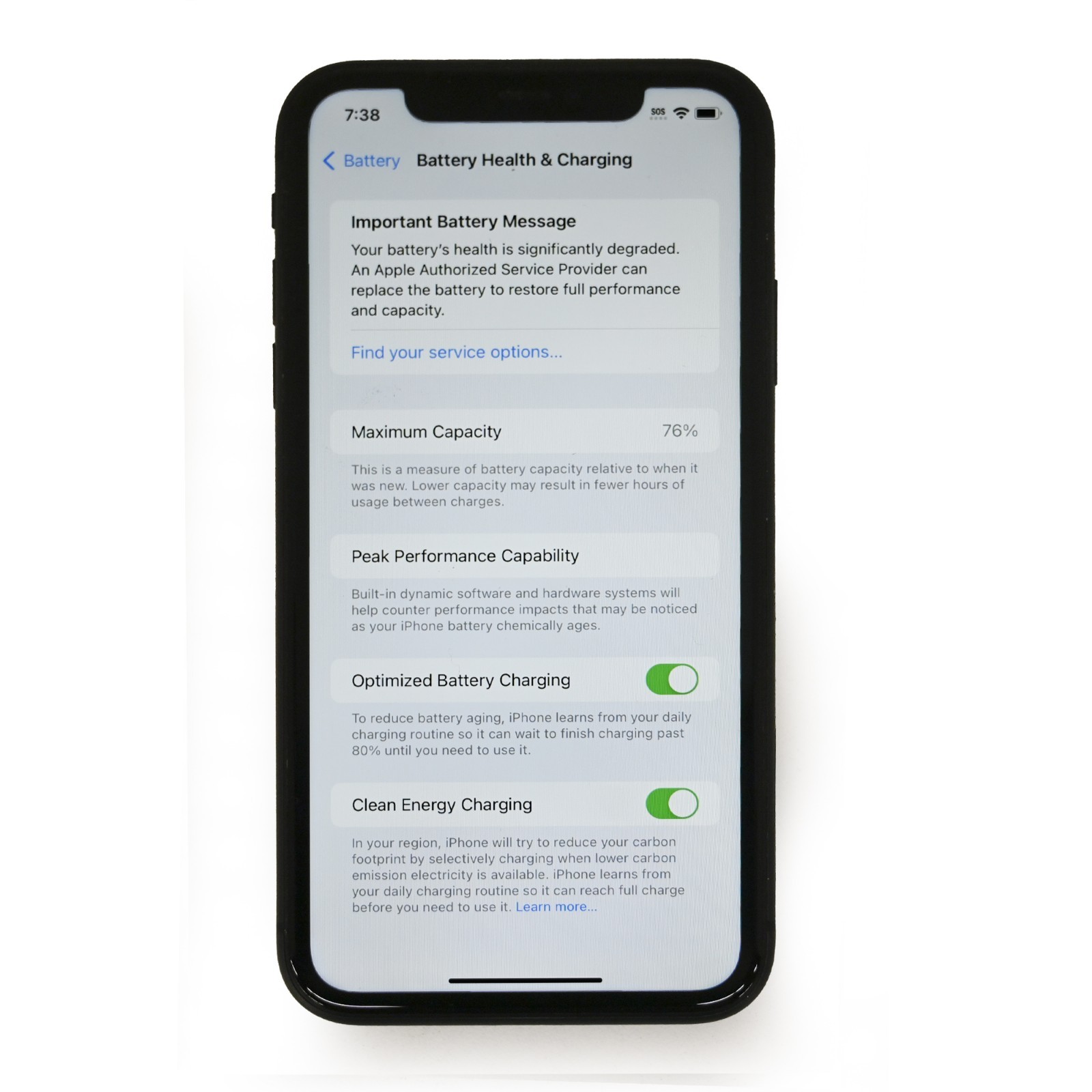 Apple Iphone 11 QI-14 Model: MH8K3LL/A (A2111) 128GB Capacity 76% Battery Health