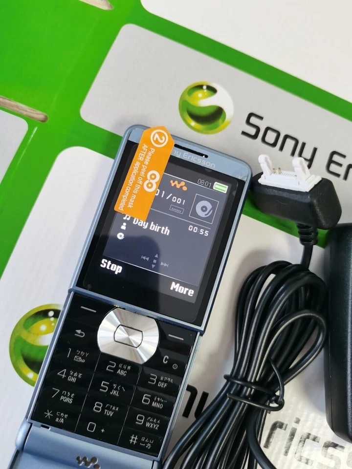 Sony Ericsson W350 W350i black Blue (Unlocked) Flip 2G Collectors Mobile Phone