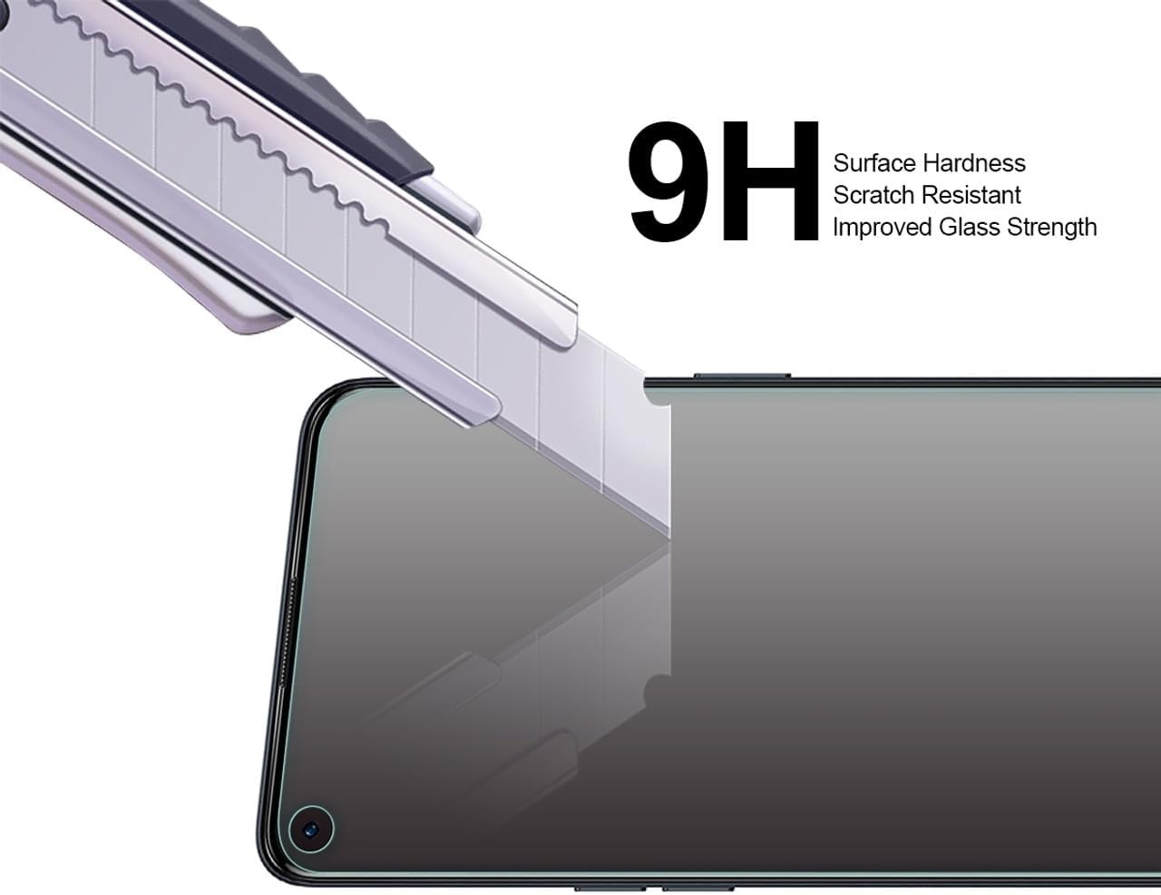 2PCS Tempered Glass Screen Protector for OnePlus Nord N200 5G Anti Scratch Bubbl
