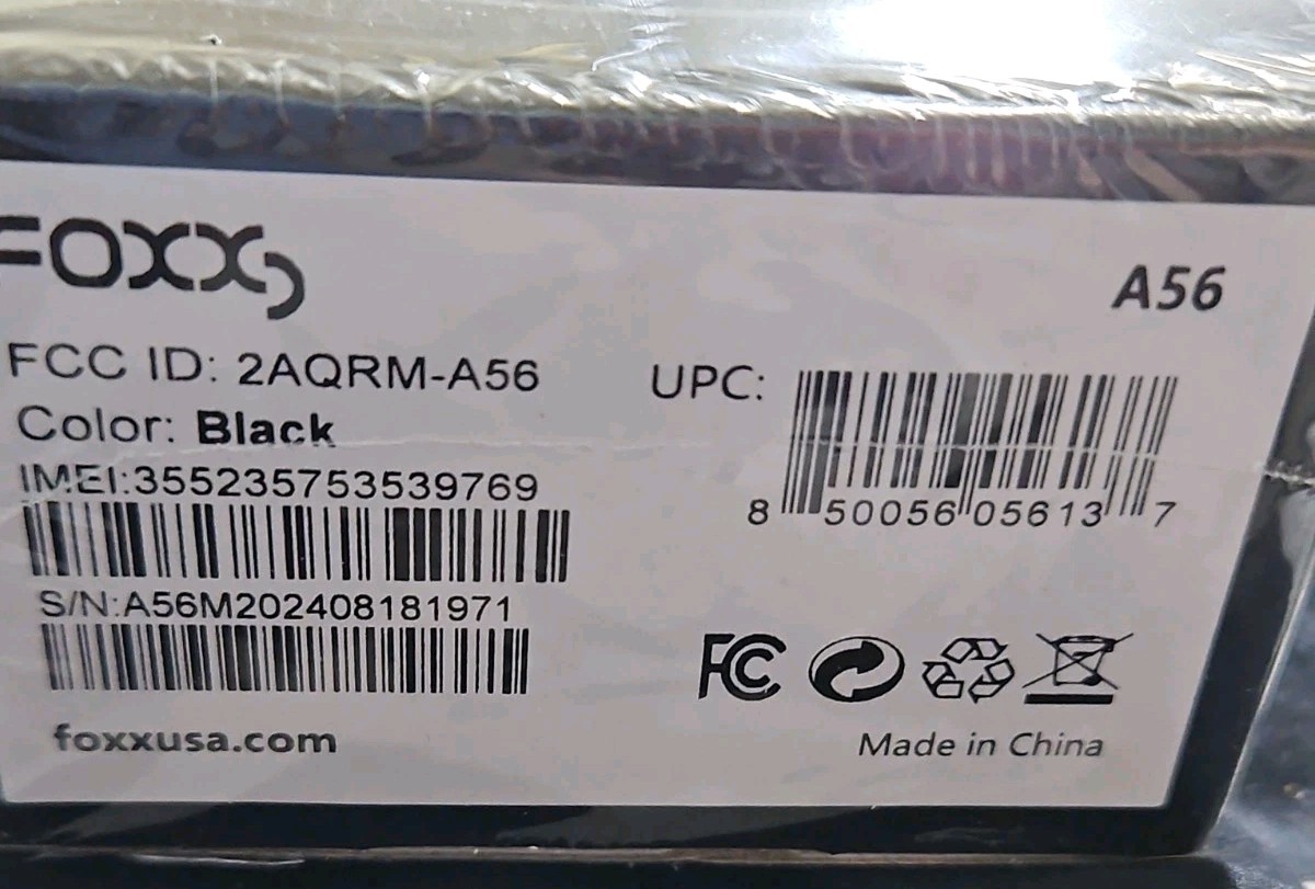 Foxx A56 Smartphone Unlocked, Black, Android, new, sealed box